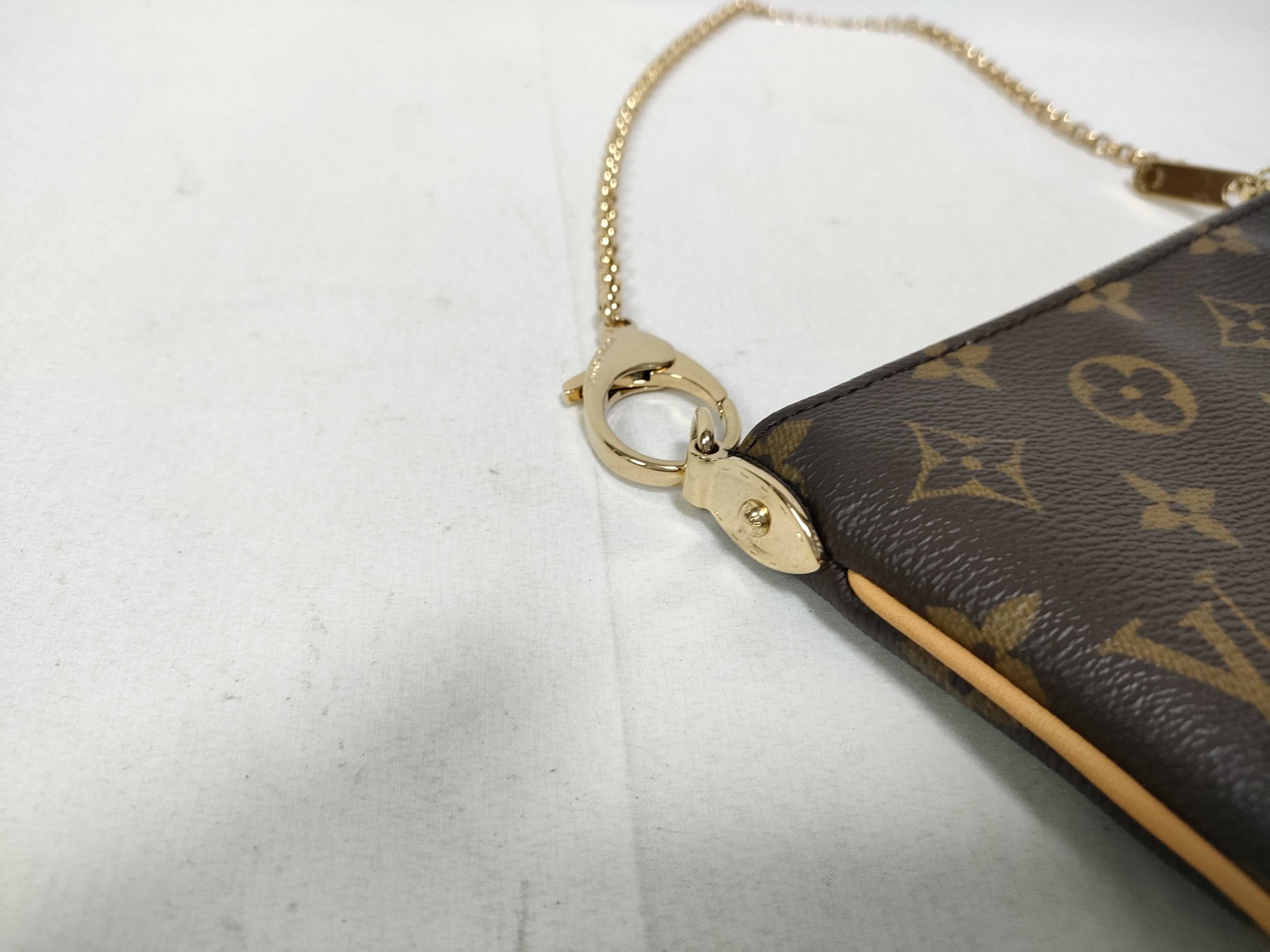 Monogram Louis Vuitton Chain Pouch Pochette Mira MM Monogram Handbag Pouch — view 6