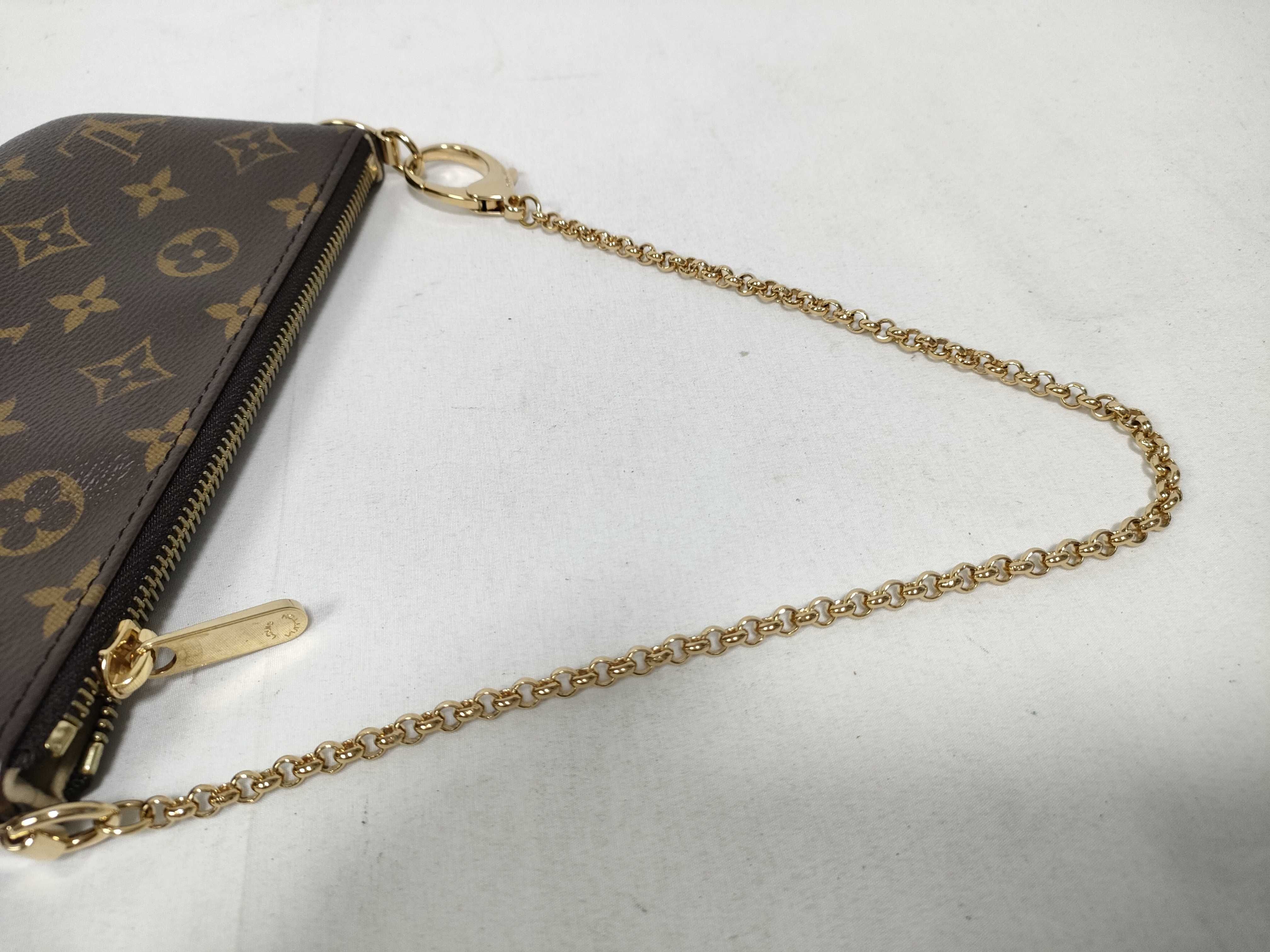Monogram Louis Vuitton Chain Pouch Pochette Mira MM Monogram Handbag Pouch — view 8