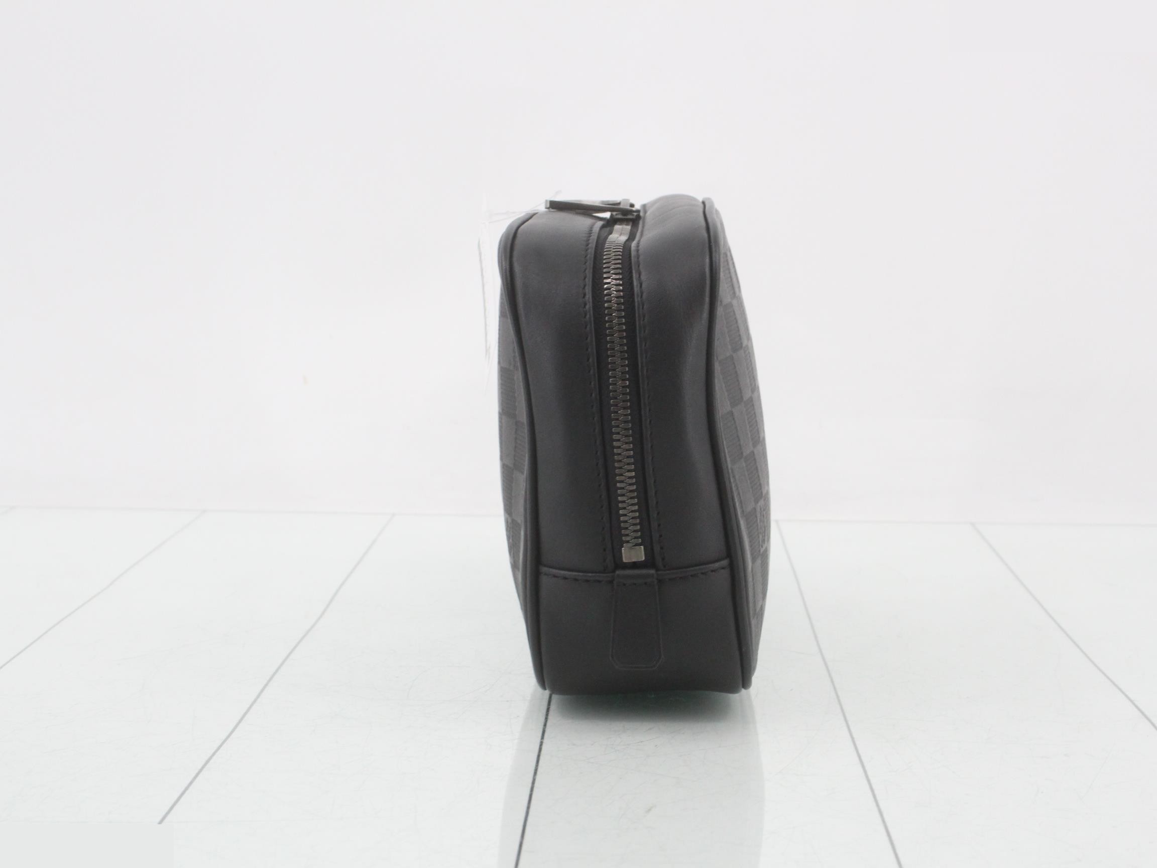 Damier Infini Trouse Toilette Pouch — view 3