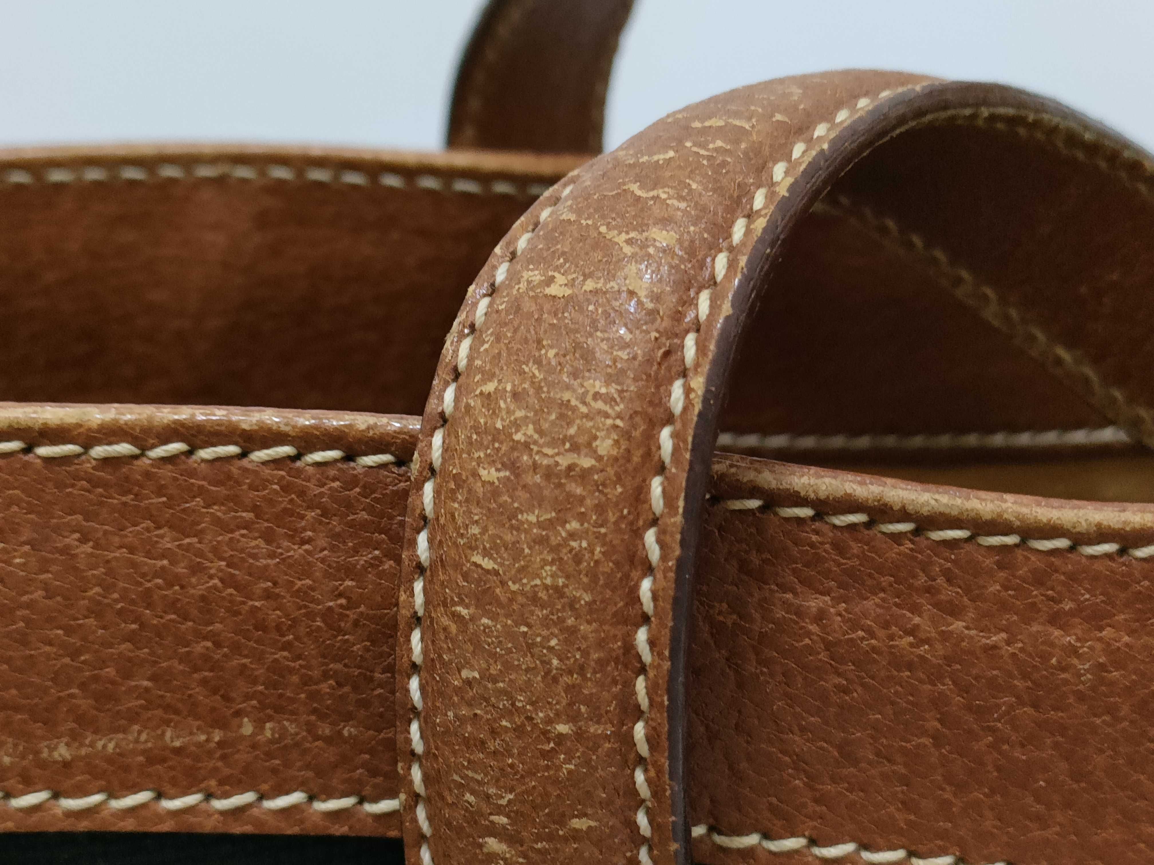 002 115 Tote Bag, Canvas and Leather, Black and Brown Tote Bag — view 14