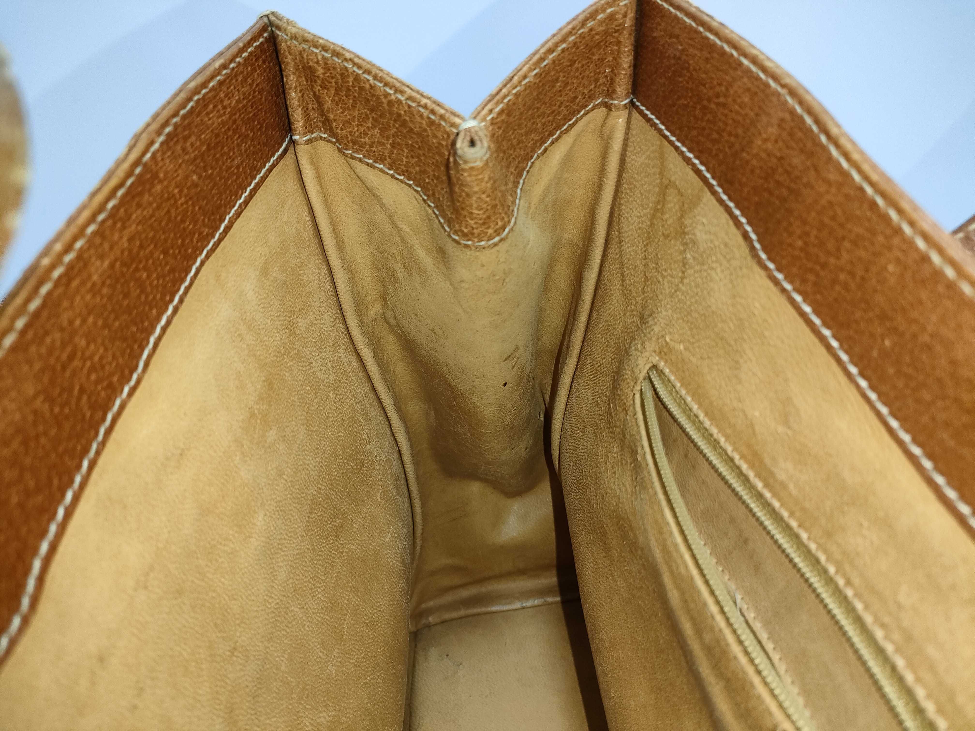 002 115 Tote Bag, Canvas and Leather, Black and Brown Tote Bag — view 8
