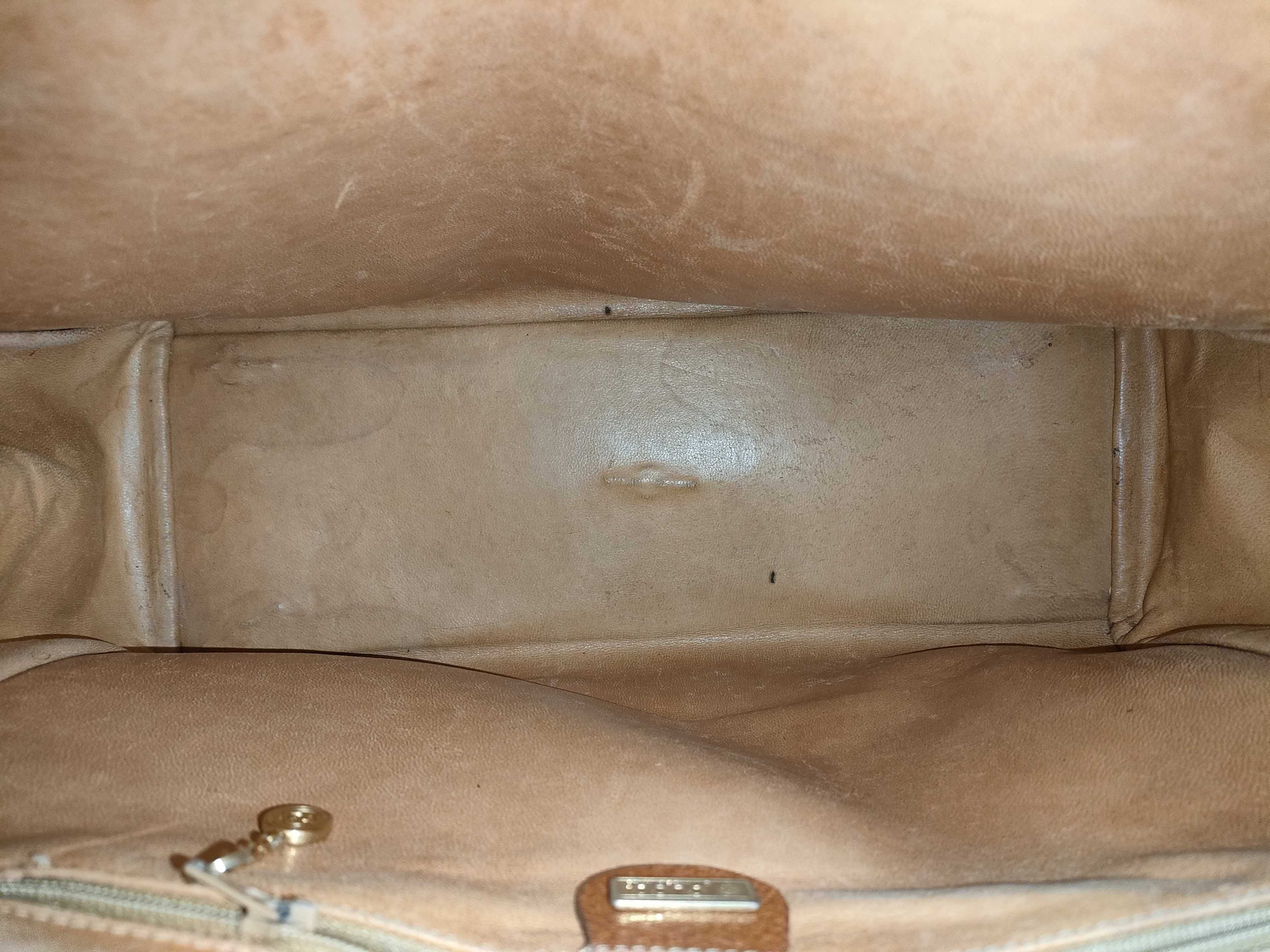 002 115 Tote Bag, Canvas and Leather, Black and Brown Tote Bag — view 9