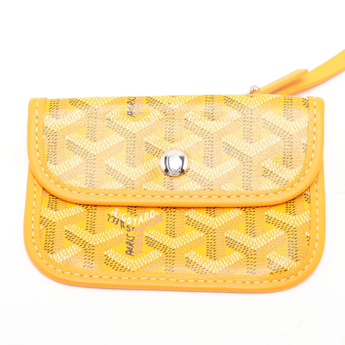 Ange Mini PVC Tote Bag, Yellow — view 11