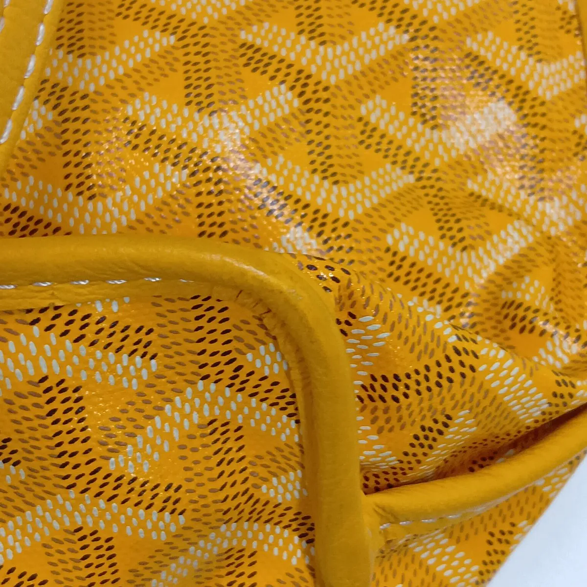 Ange Mini PVC Tote Bag, Yellow — view 15