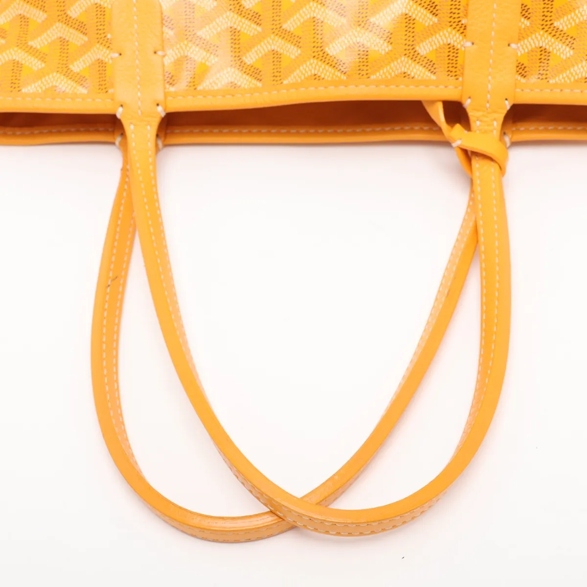 Ange Mini PVC Tote Bag, Yellow — view 5