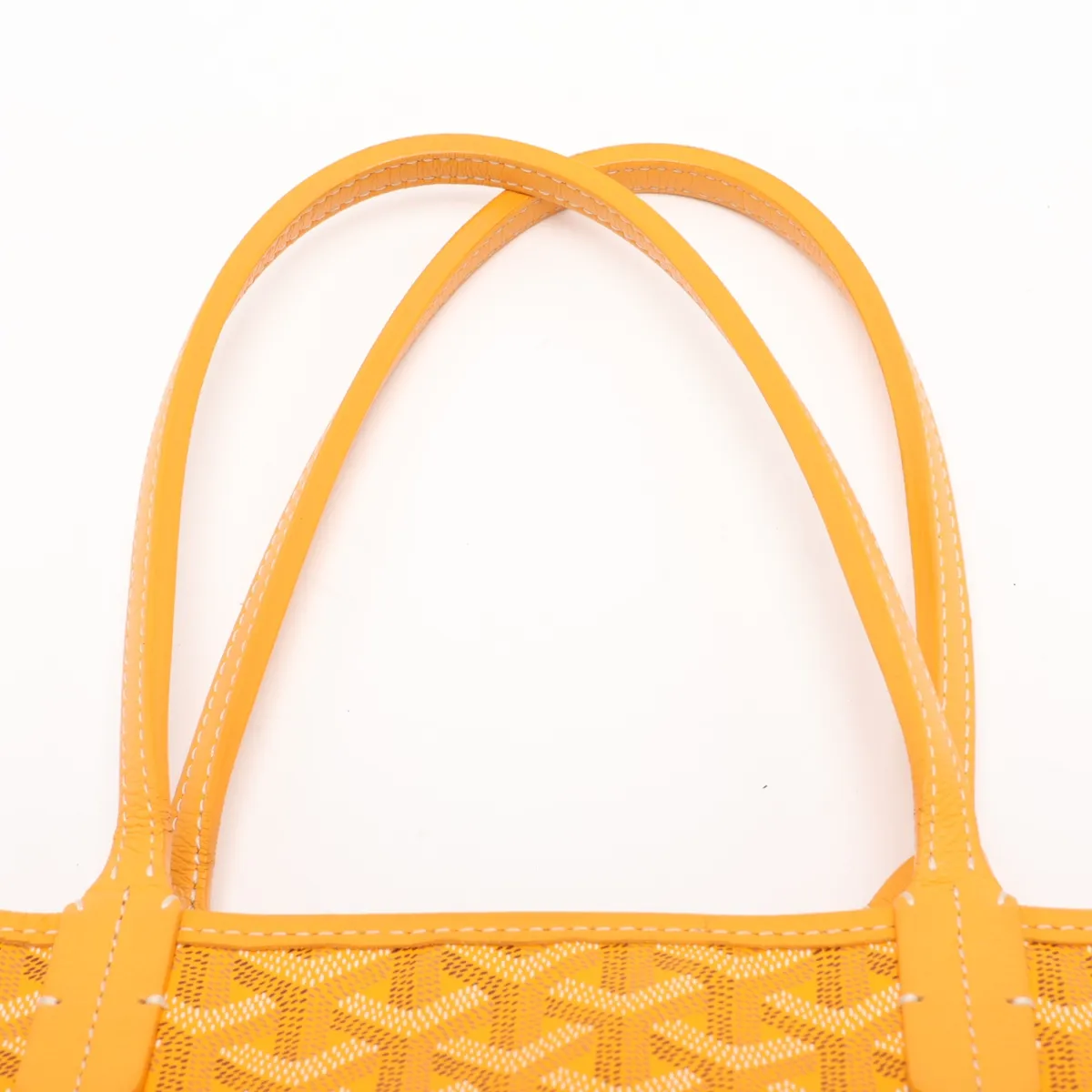 Ange Mini PVC Tote Bag, Yellow — view 6