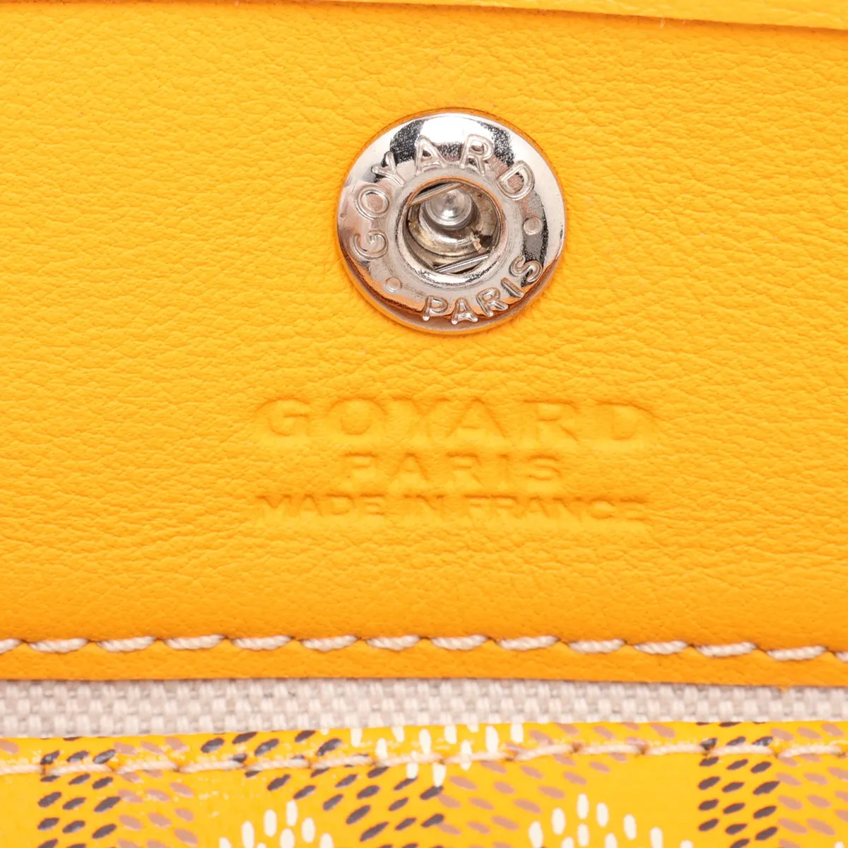 Ange Mini PVC Tote Bag, Yellow — view 10