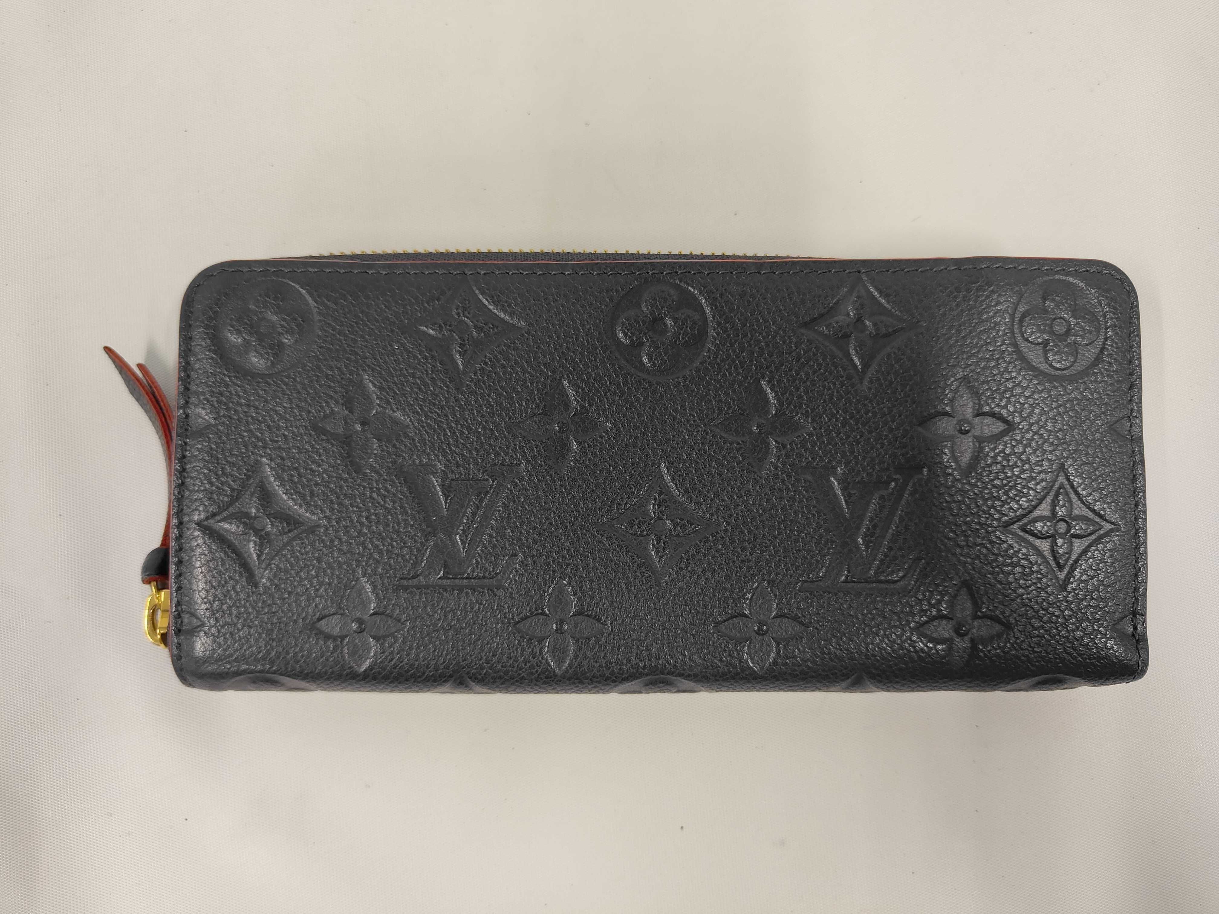 M69415 Monogram Empreinte Portefeuille Clemence Marine Rouge Wallet