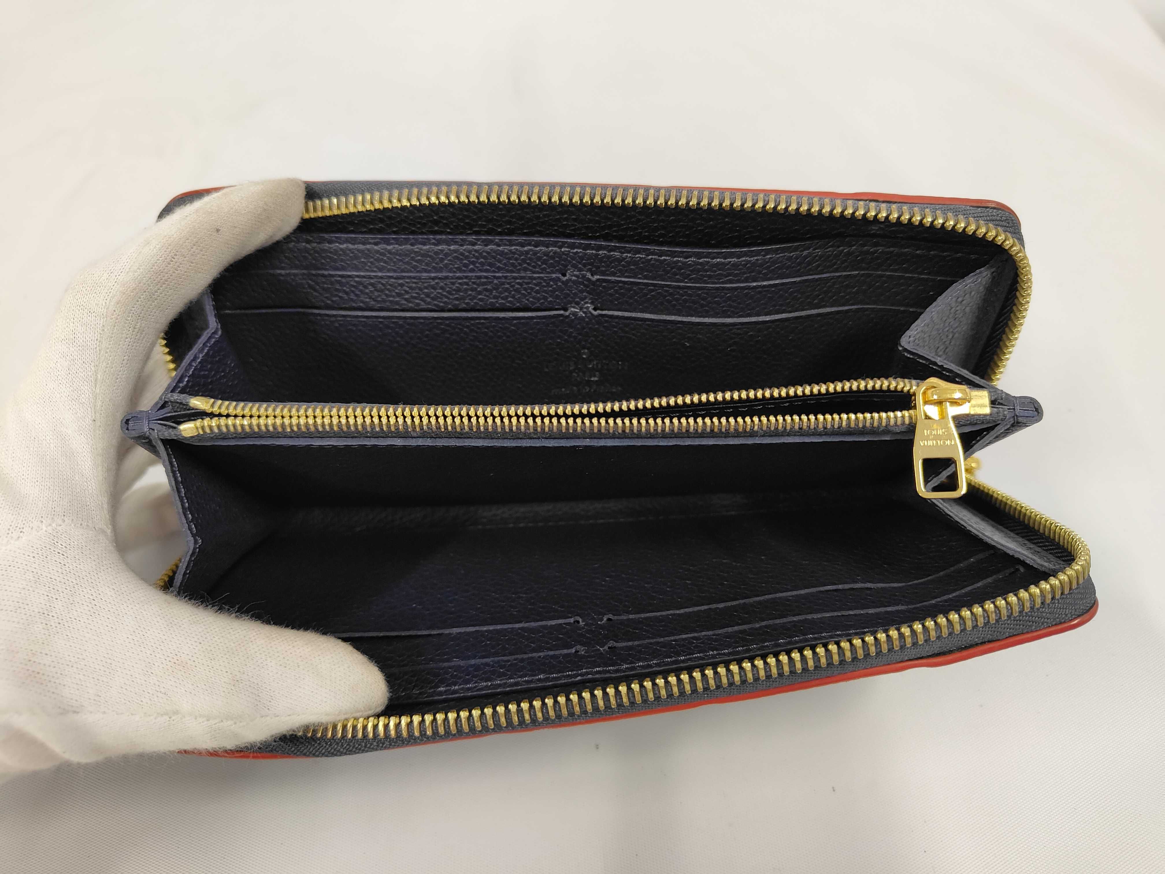M69415 Monogram Empreinte Portefeuille Clemence Marine Rouge Wallet — view 6