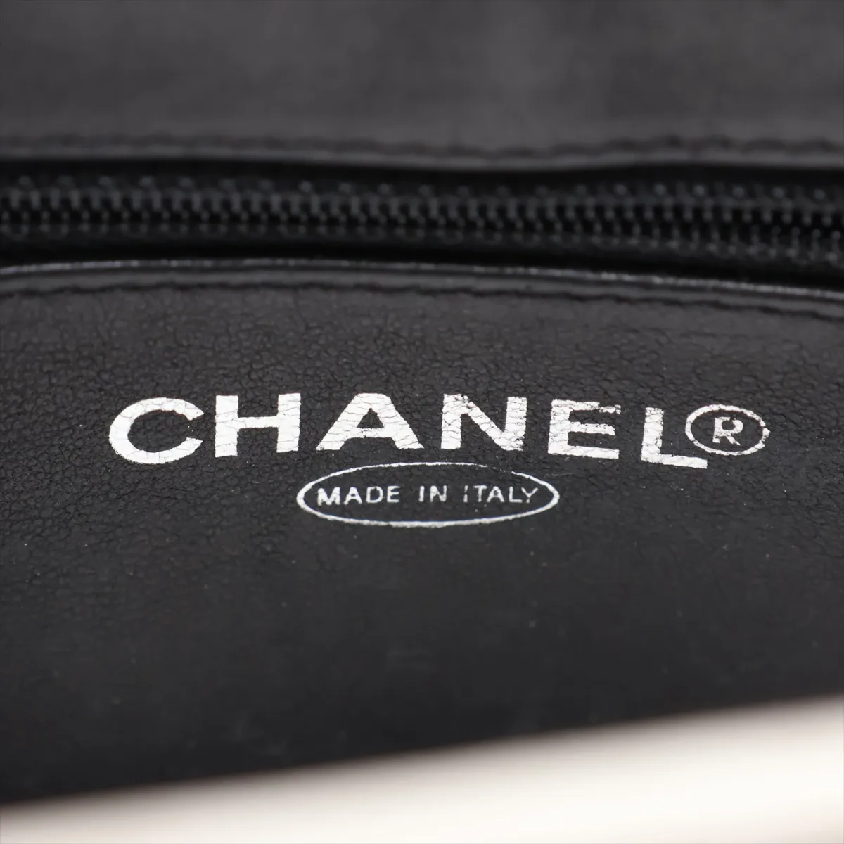 Chocolate Bar Patent Leather 2-Way Tote Bag, Black x White, Silver Hardware, Item No. 6790808 (Serial Number 6) — view 10