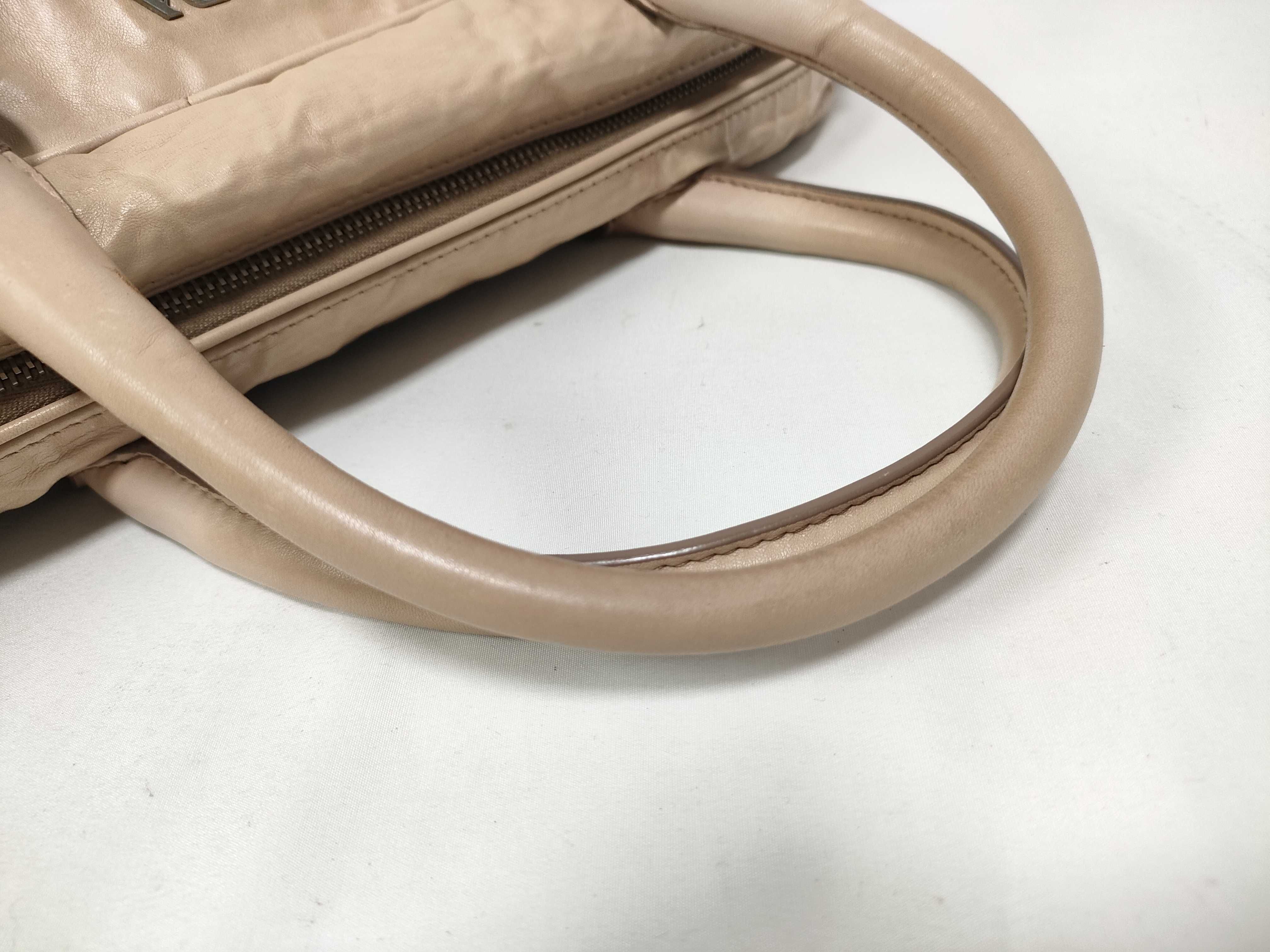 Nappa Antique Mini Boston Handbag Leather Wrinkled Handbag — view 11
