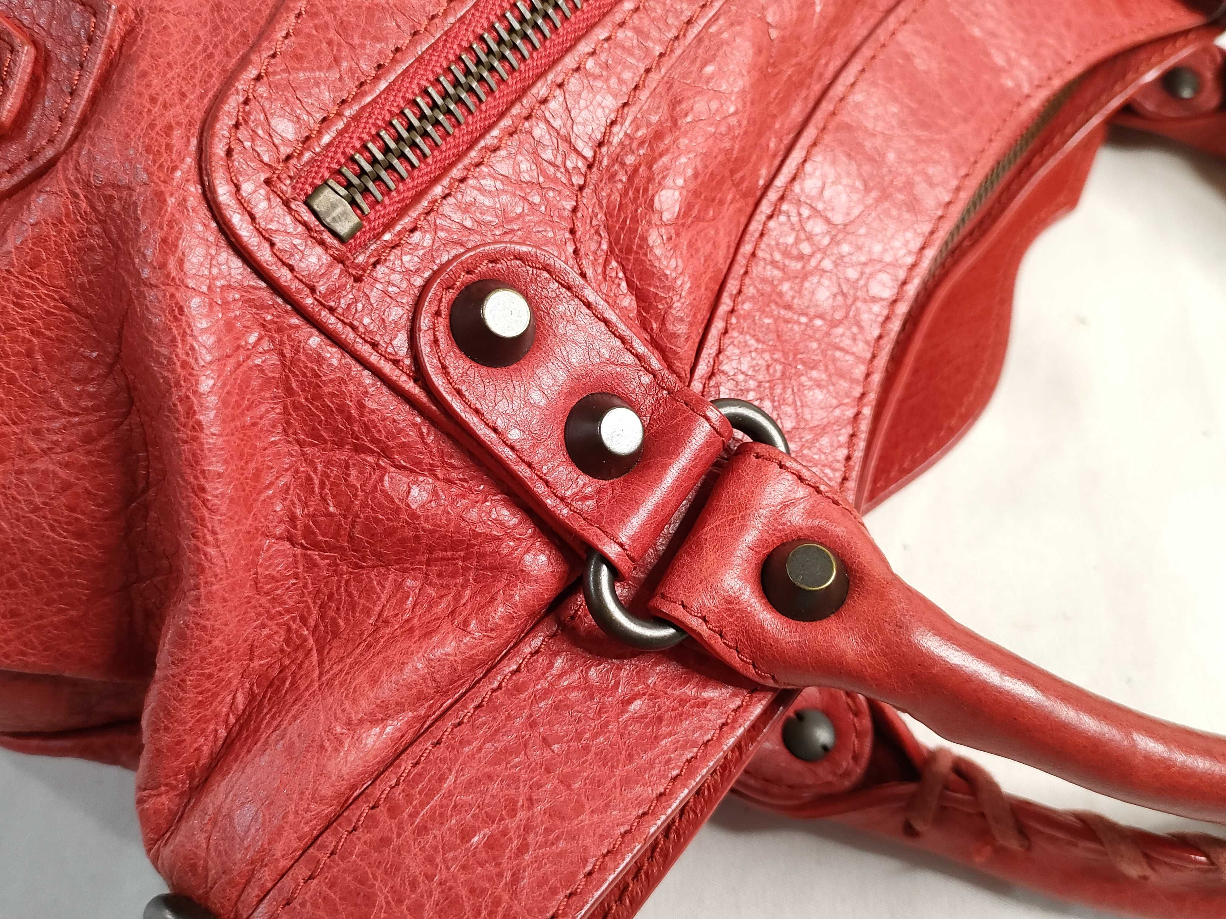 The City Balenciaga Editor's Bag The City 2-Way Handbag Red 103203 213048 Handbag — view 5