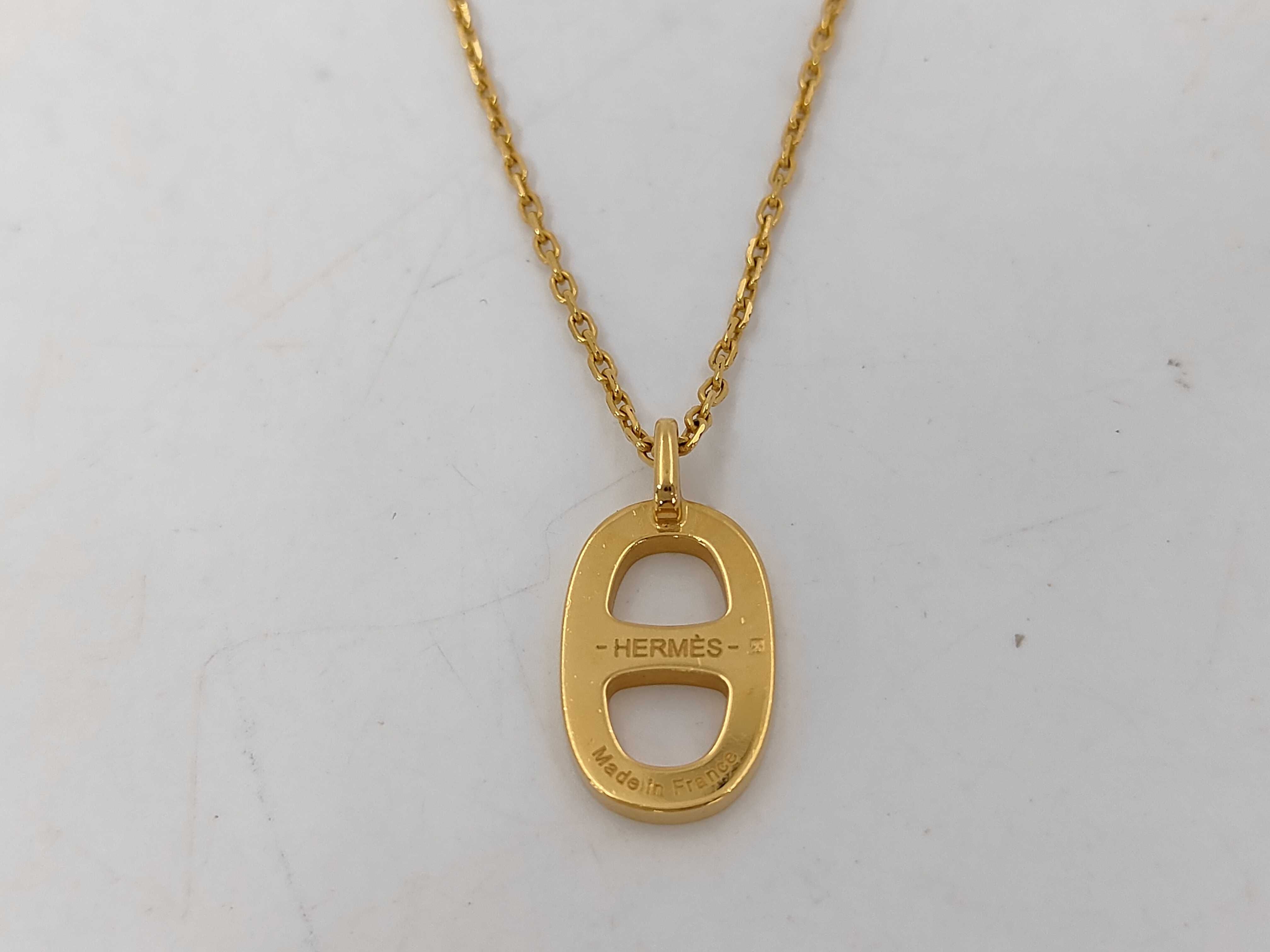 Chaine d'Ancre Iliade White x Gold Necklace — view 2