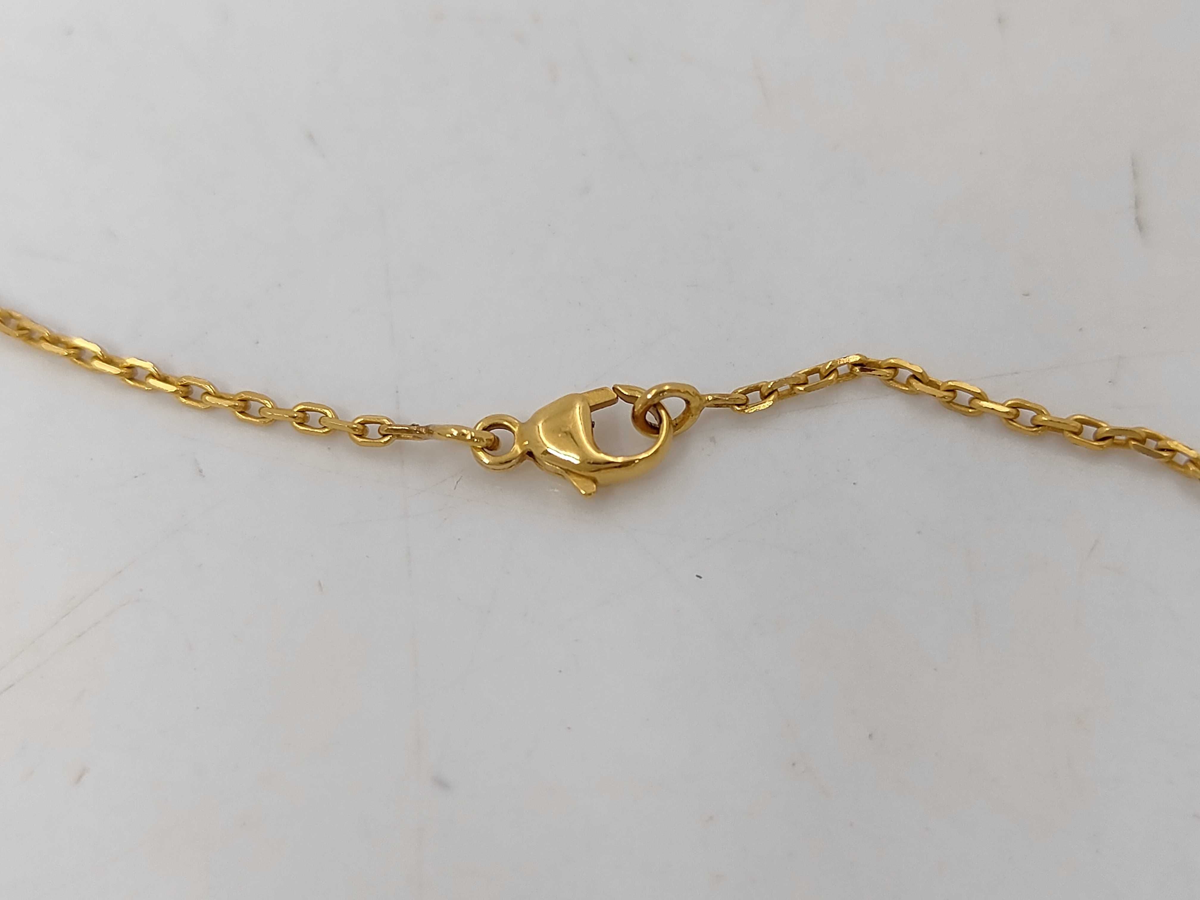Chaine d'Ancre Iliade White x Gold Necklace — view 3