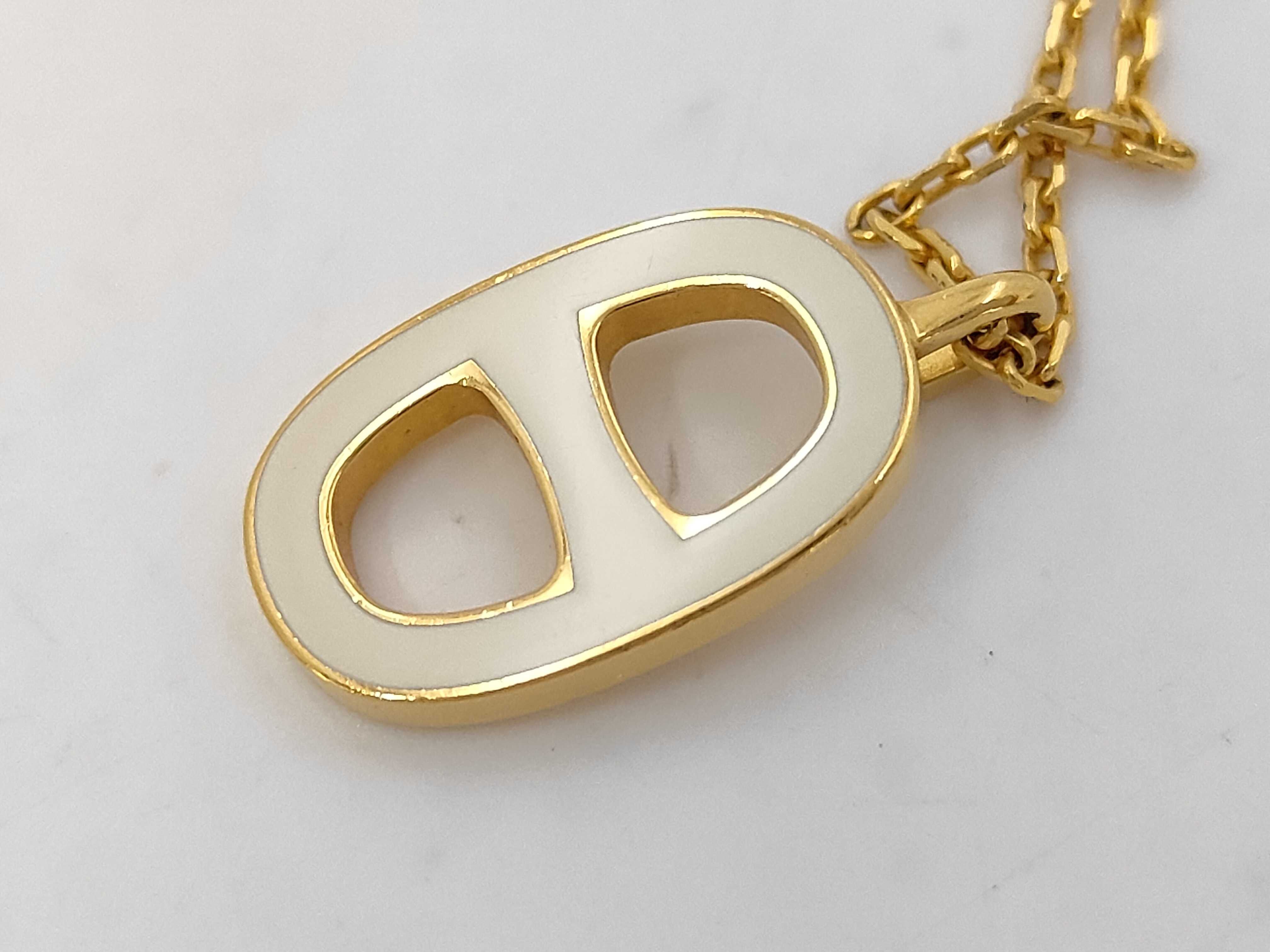 Chaine d'Ancre Iliade White x Gold Necklace — view 6