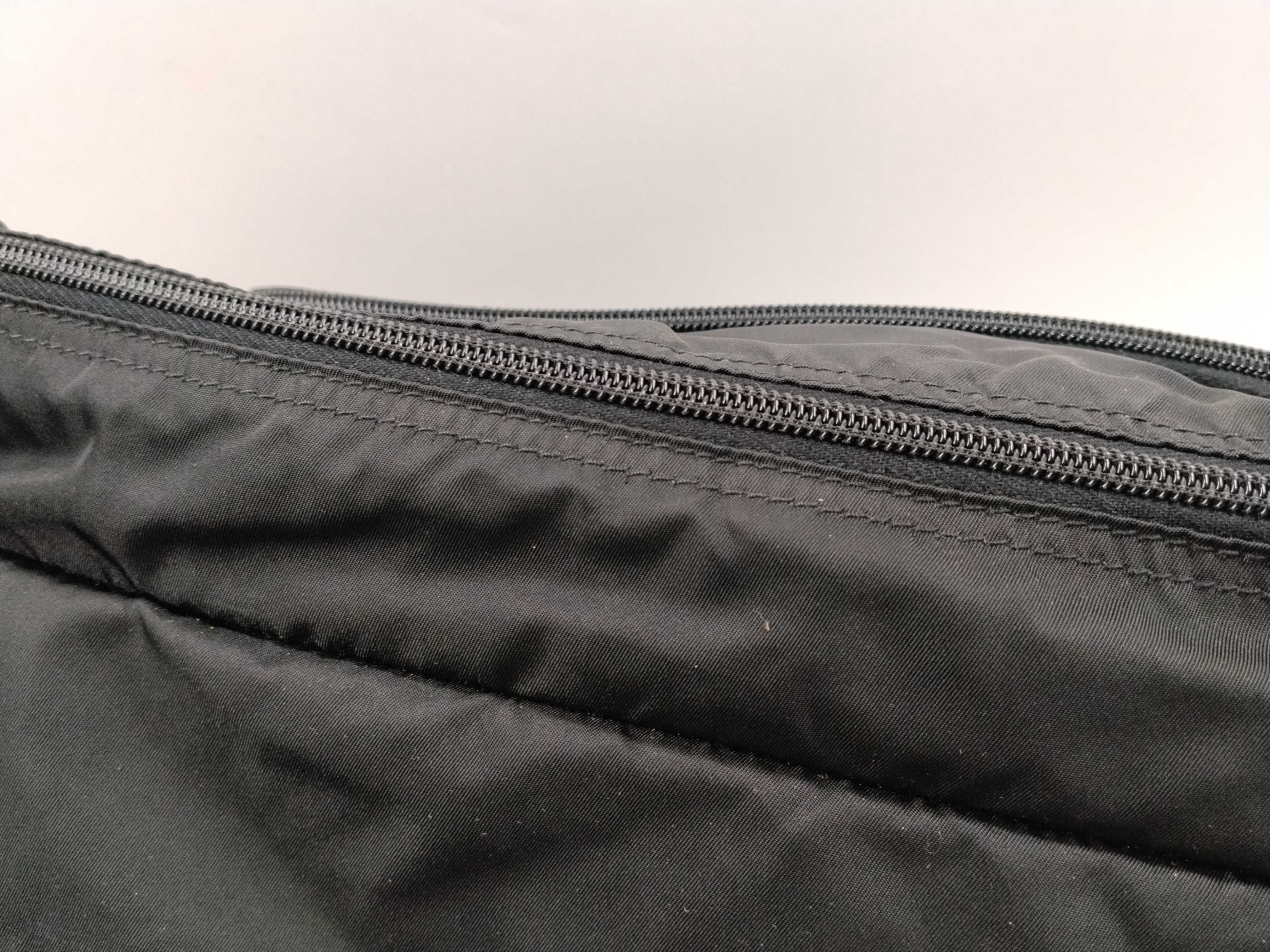 Nylon Triangle Logo Messenger Bag, Black Shoulder Bag — view 11