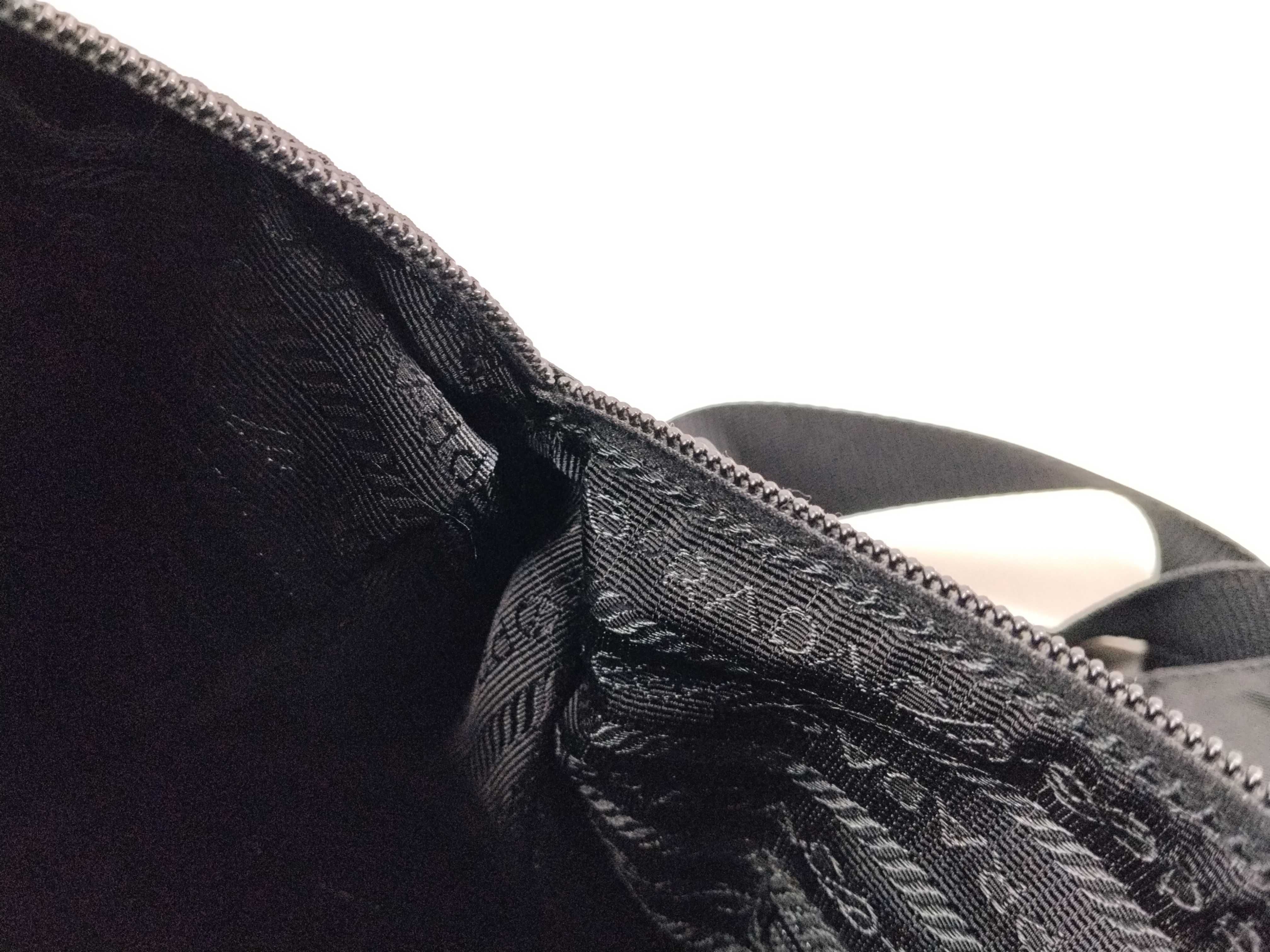 Nylon Triangle Logo Messenger Bag, Black Shoulder Bag — view 13