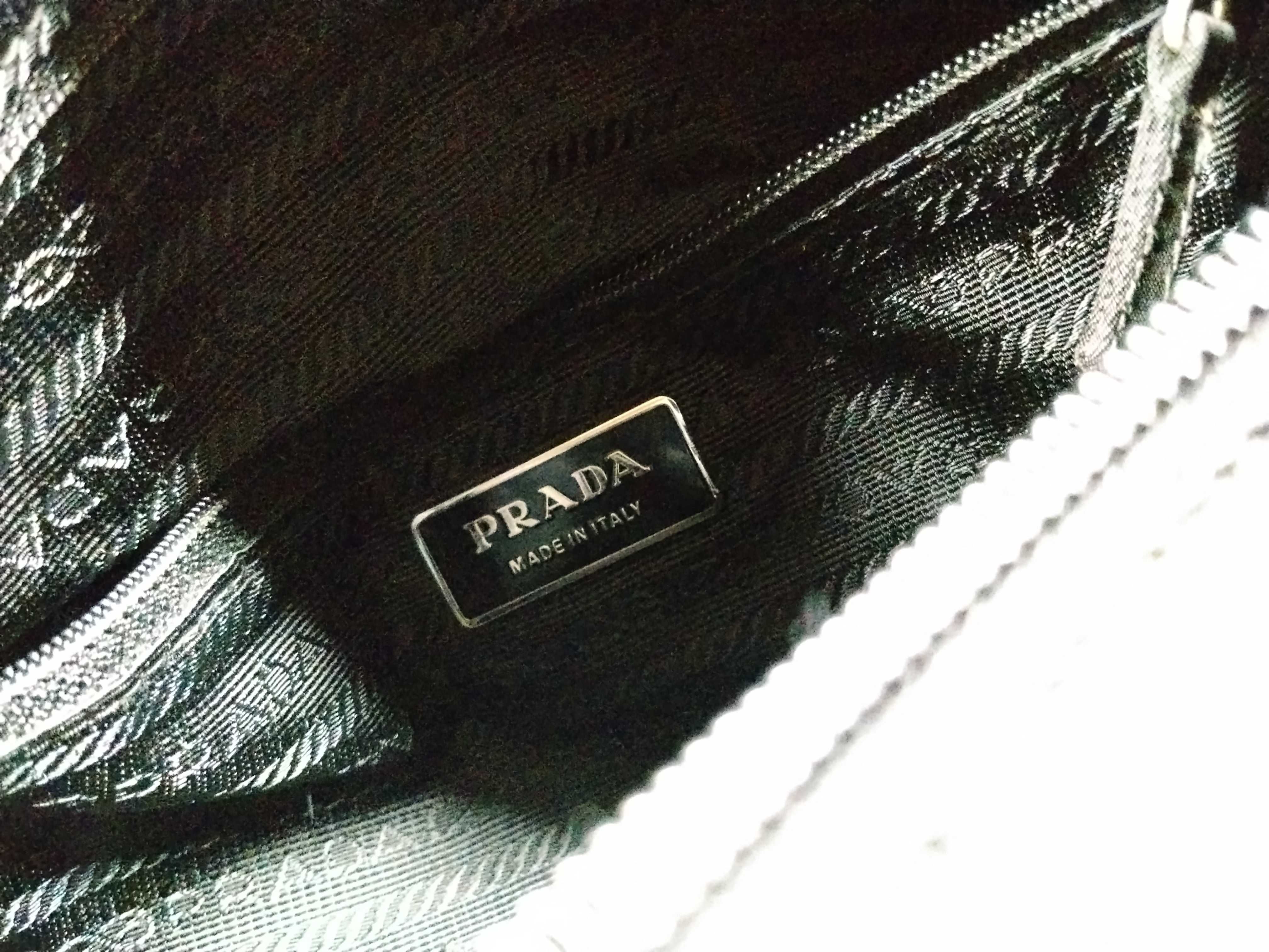 Nylon Triangle Logo Messenger Bag, Black Shoulder Bag — view 15