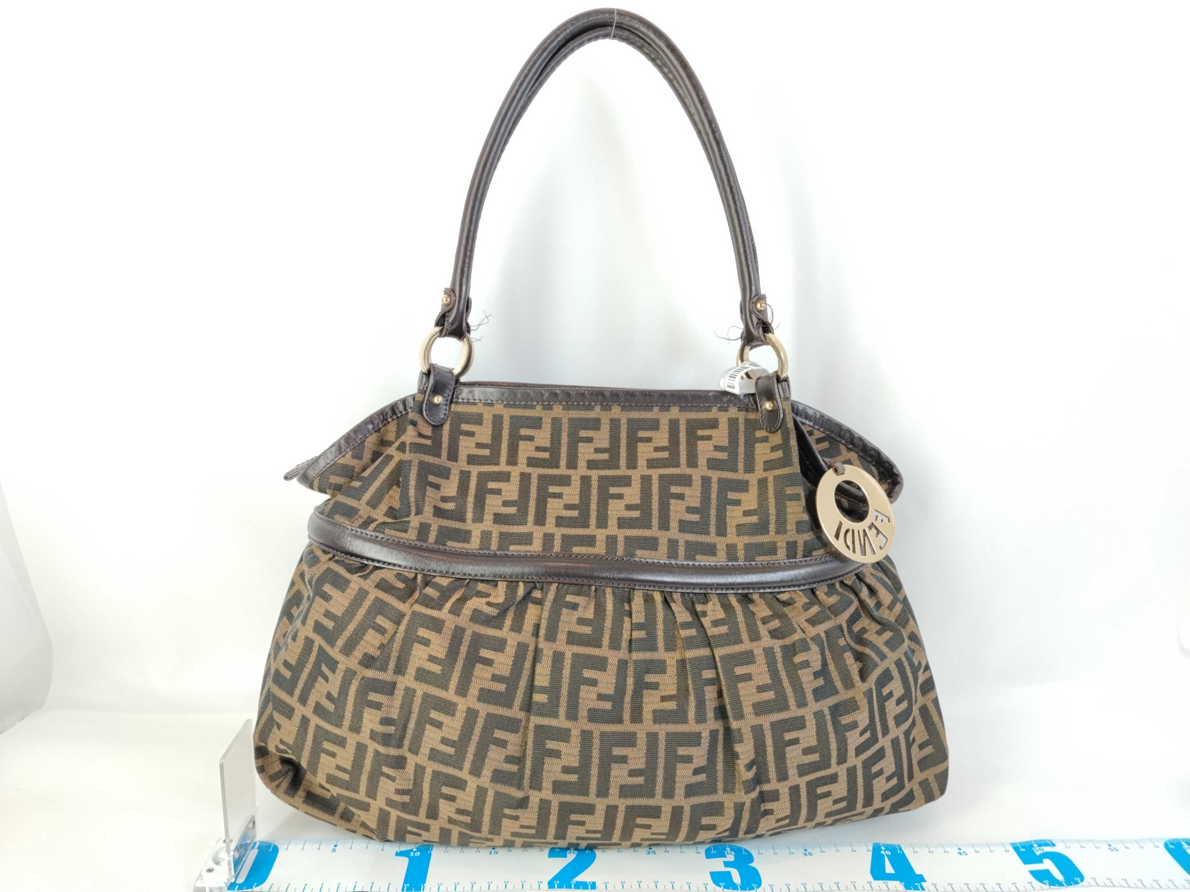 ZUCCa pattern ID- Canvas ZUCCa canvas x patent leather tote bag Brown 8BH186 handbag — view 2