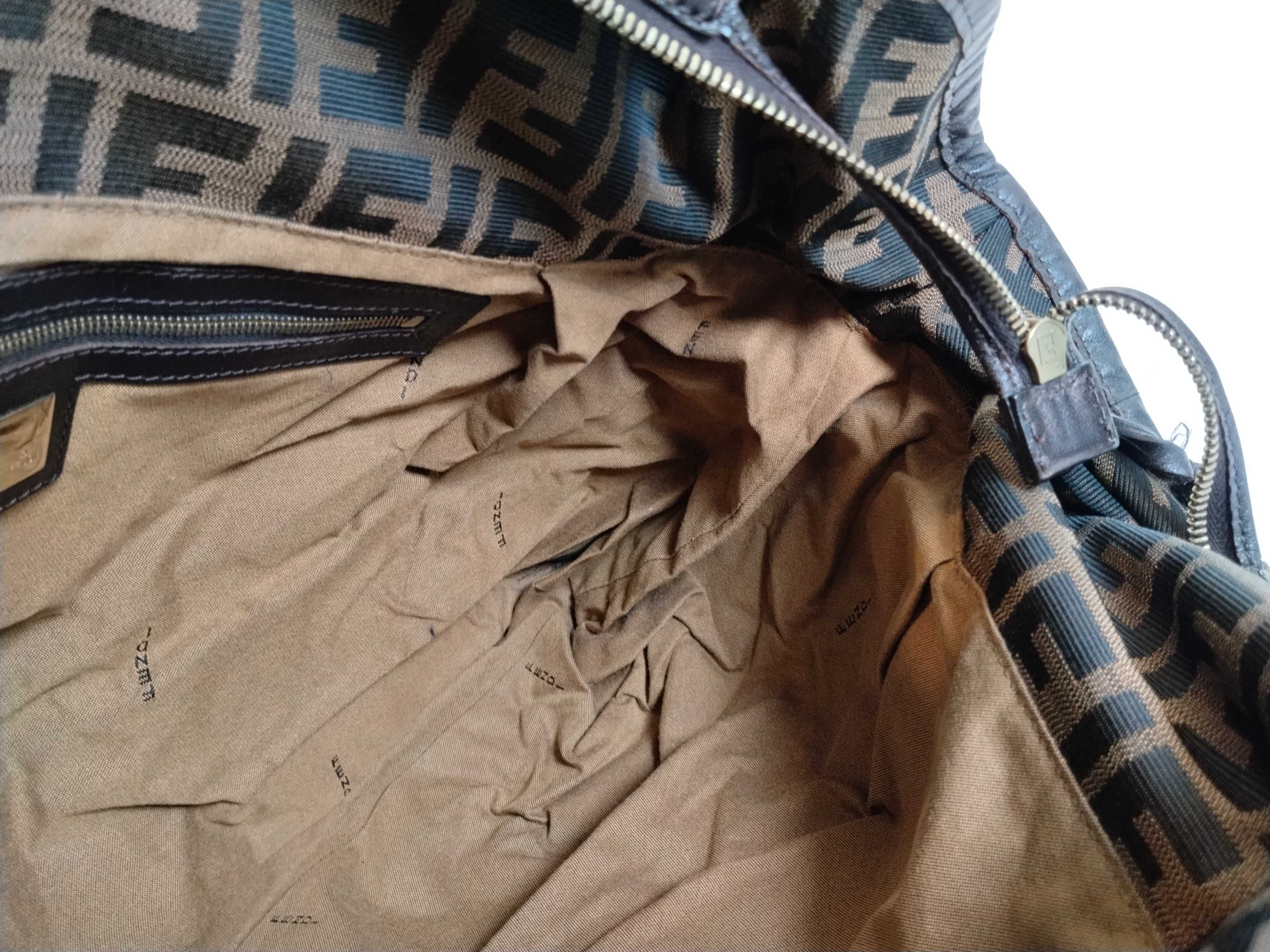 ZUCCa pattern ID- Canvas ZUCCa canvas x patent leather tote bag Brown 8BH186 handbag — view 11