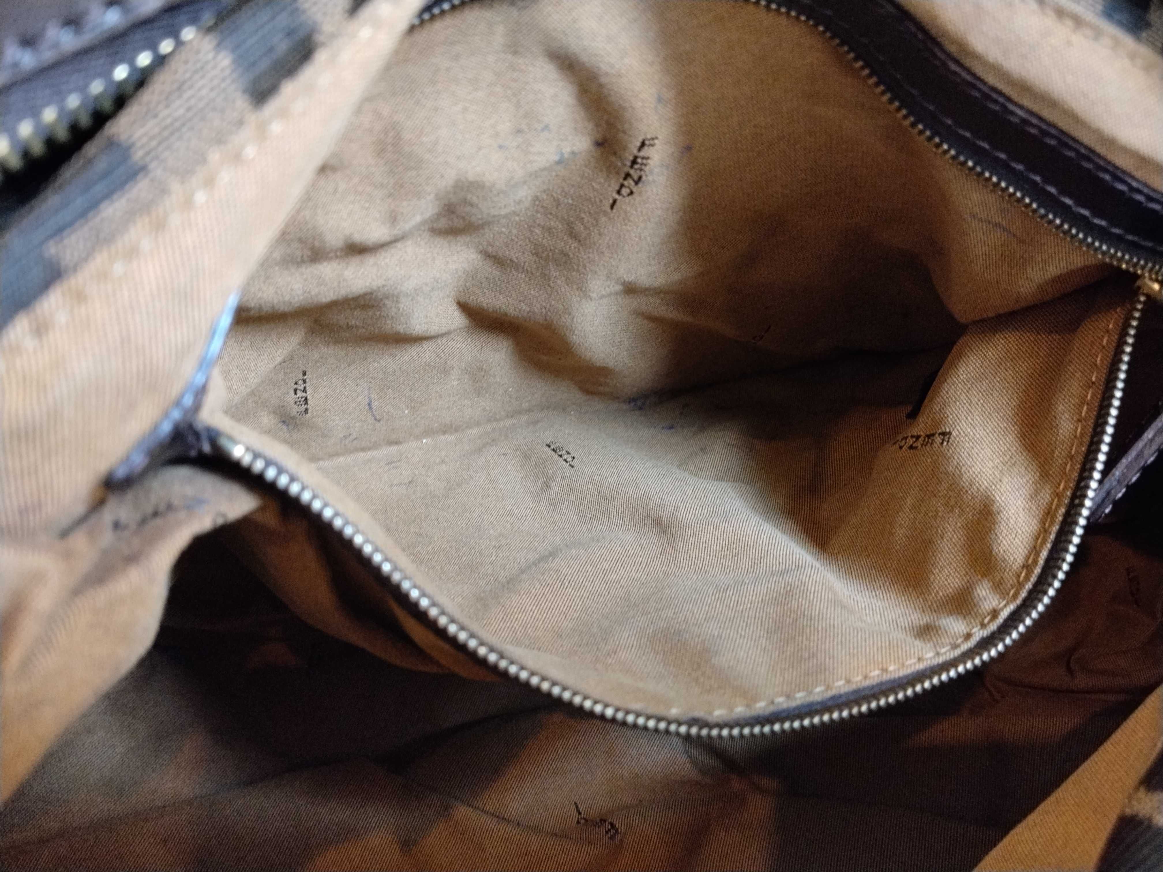 ZUCCa pattern ID- Canvas ZUCCa canvas x patent leather tote bag Brown 8BH186 handbag — view 13