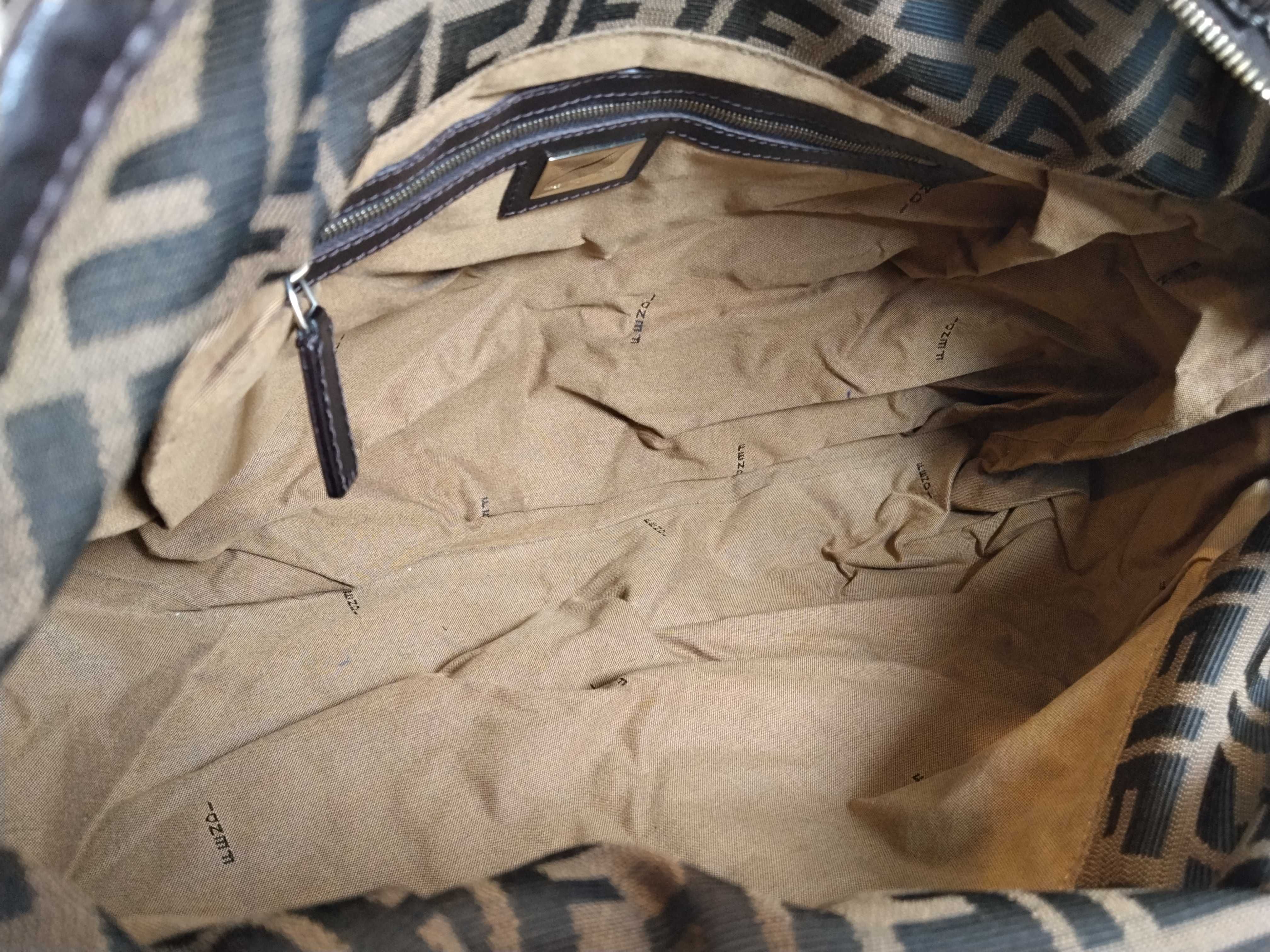 ZUCCa pattern ID- Canvas ZUCCa canvas x patent leather tote bag Brown 8BH186 handbag — view 10