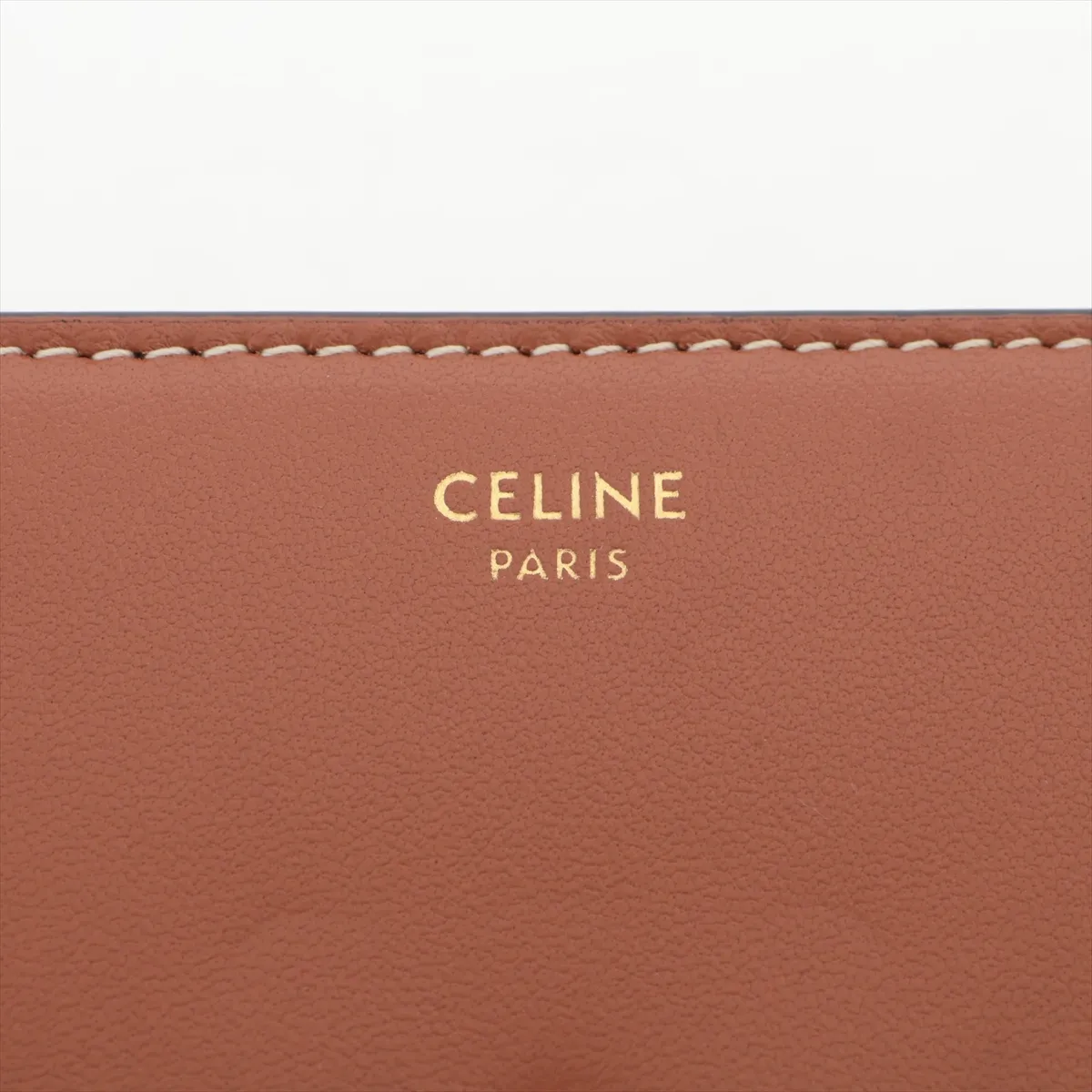 Triomphe Small Flap Wallet Leather Compact Wallet Brown — view 9