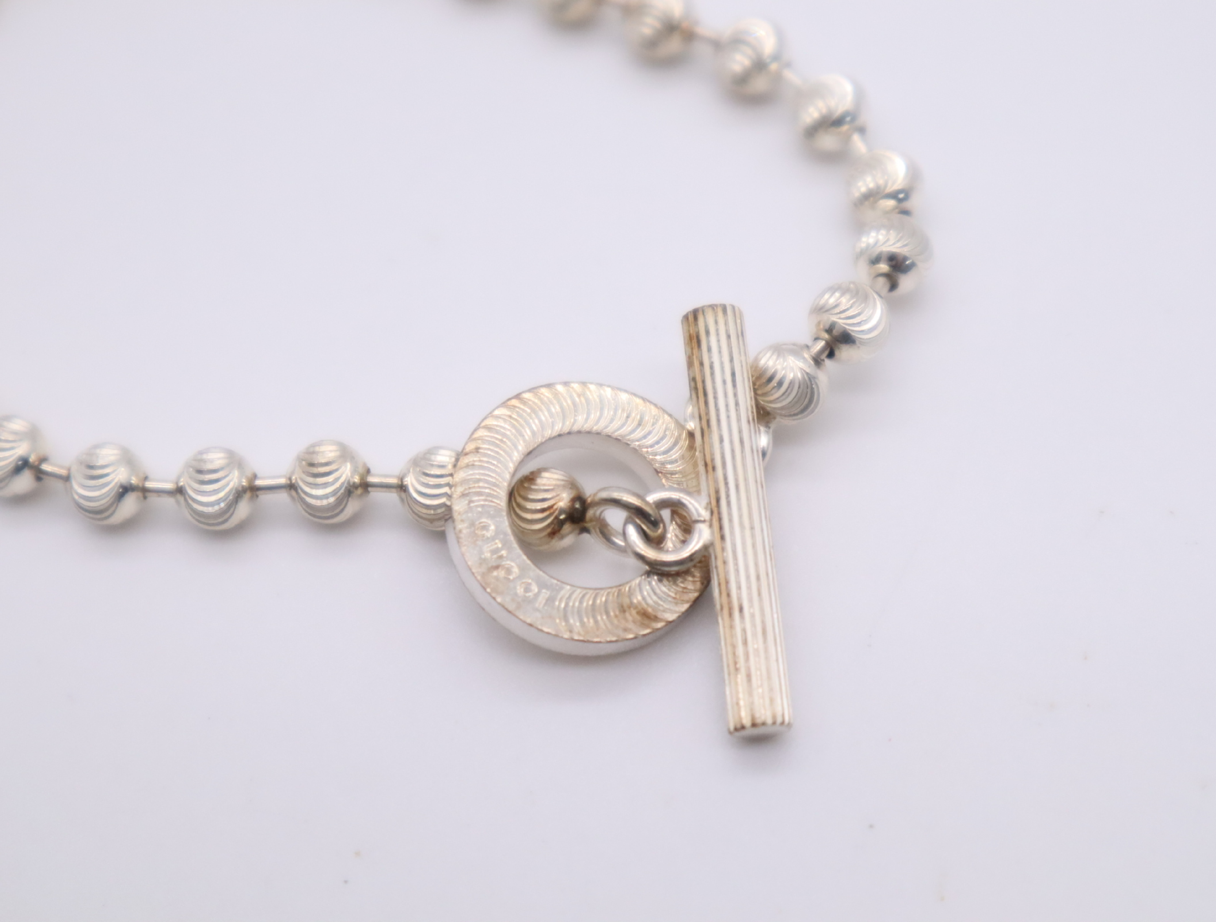SV925 Ball Chain Toggle Clasp Bracelet 16.1g Bracelet/Bangle — view 3