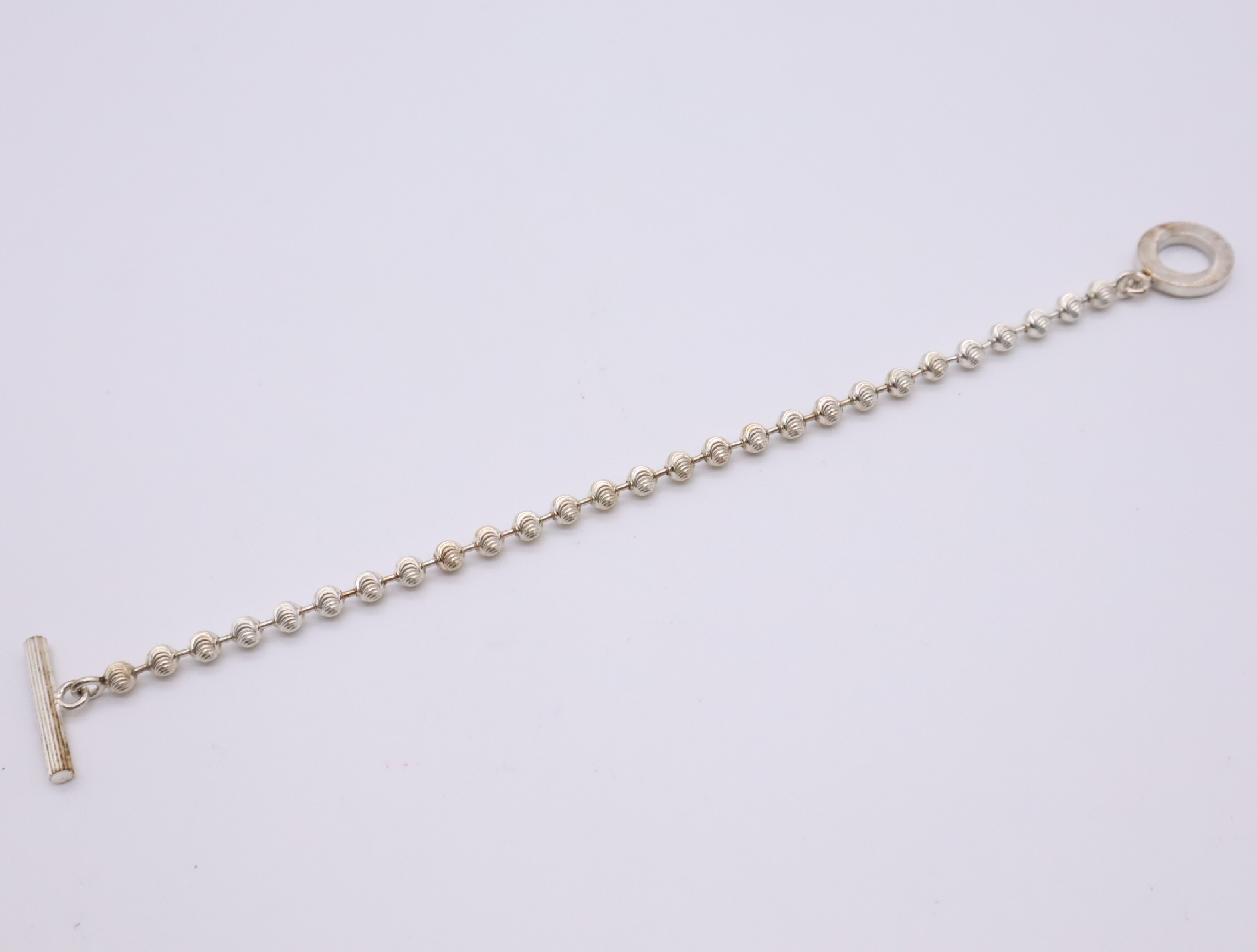 SV925 Ball Chain Toggle Clasp Bracelet 16.1g Bracelet/Bangle — view 5