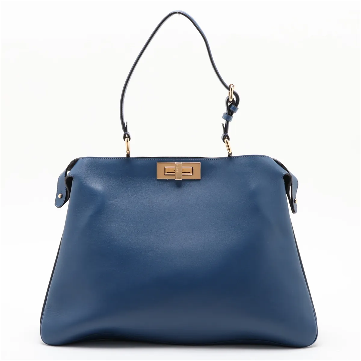 Peekaboo Soft Large 8BN358 Leather Shoulder Bag, Blue — view 2