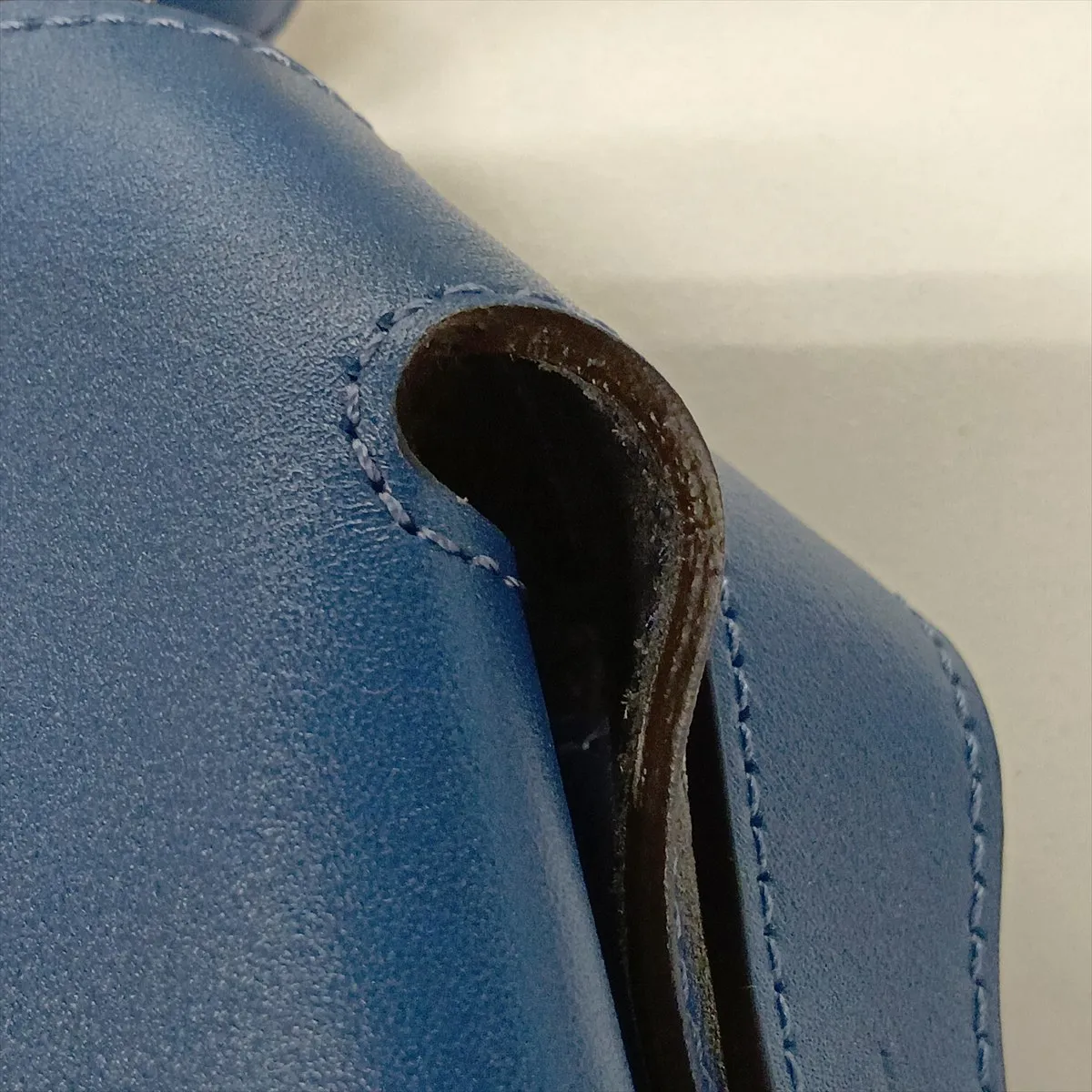 Peekaboo Soft Large 8BN358 Leather Shoulder Bag, Blue — view 13