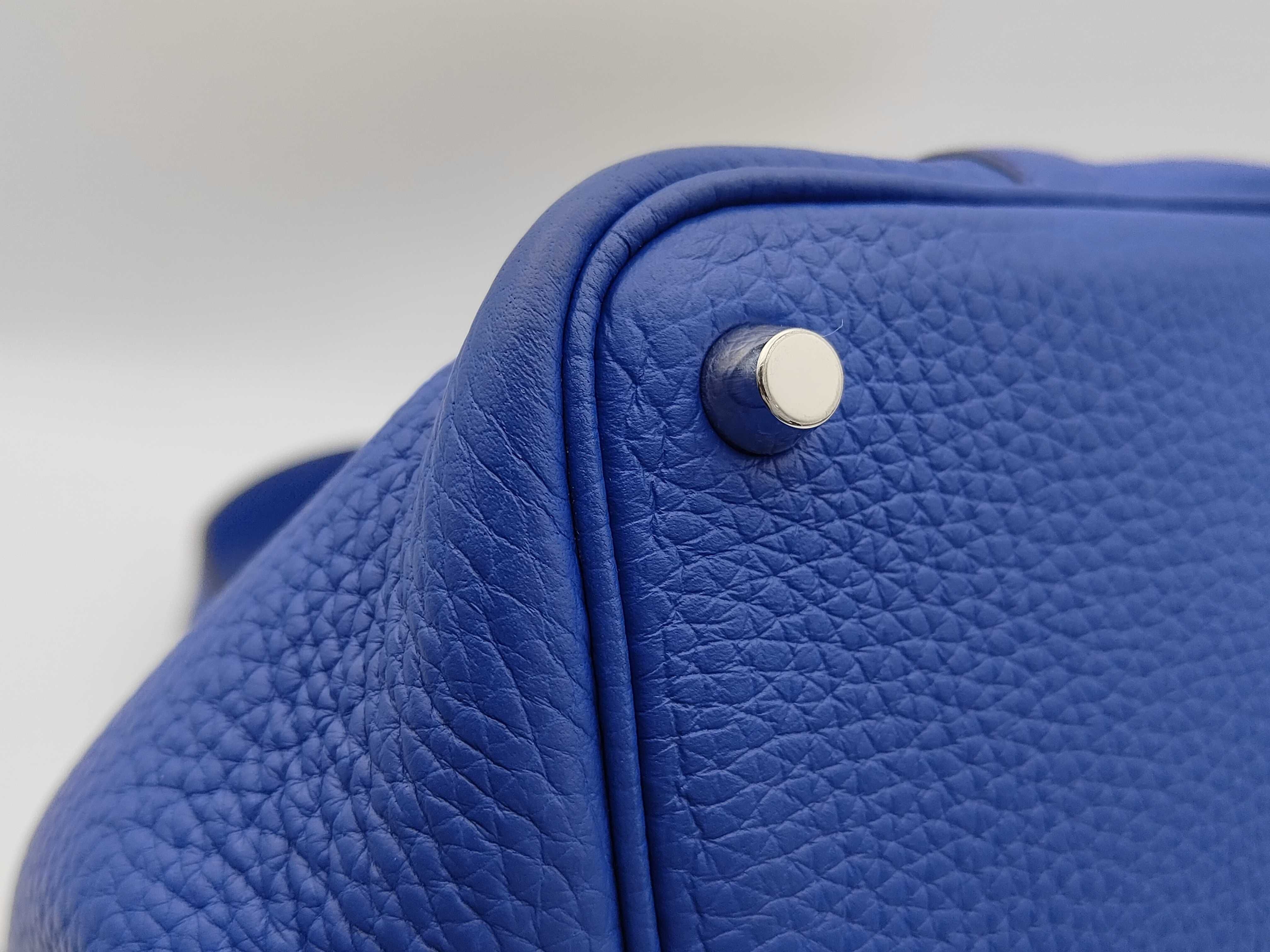 Picotin Lock 18 PM, Taurillon Clemence leather, Blue Electric, Silver hardware, U: 2022 model, Handbag — view 5