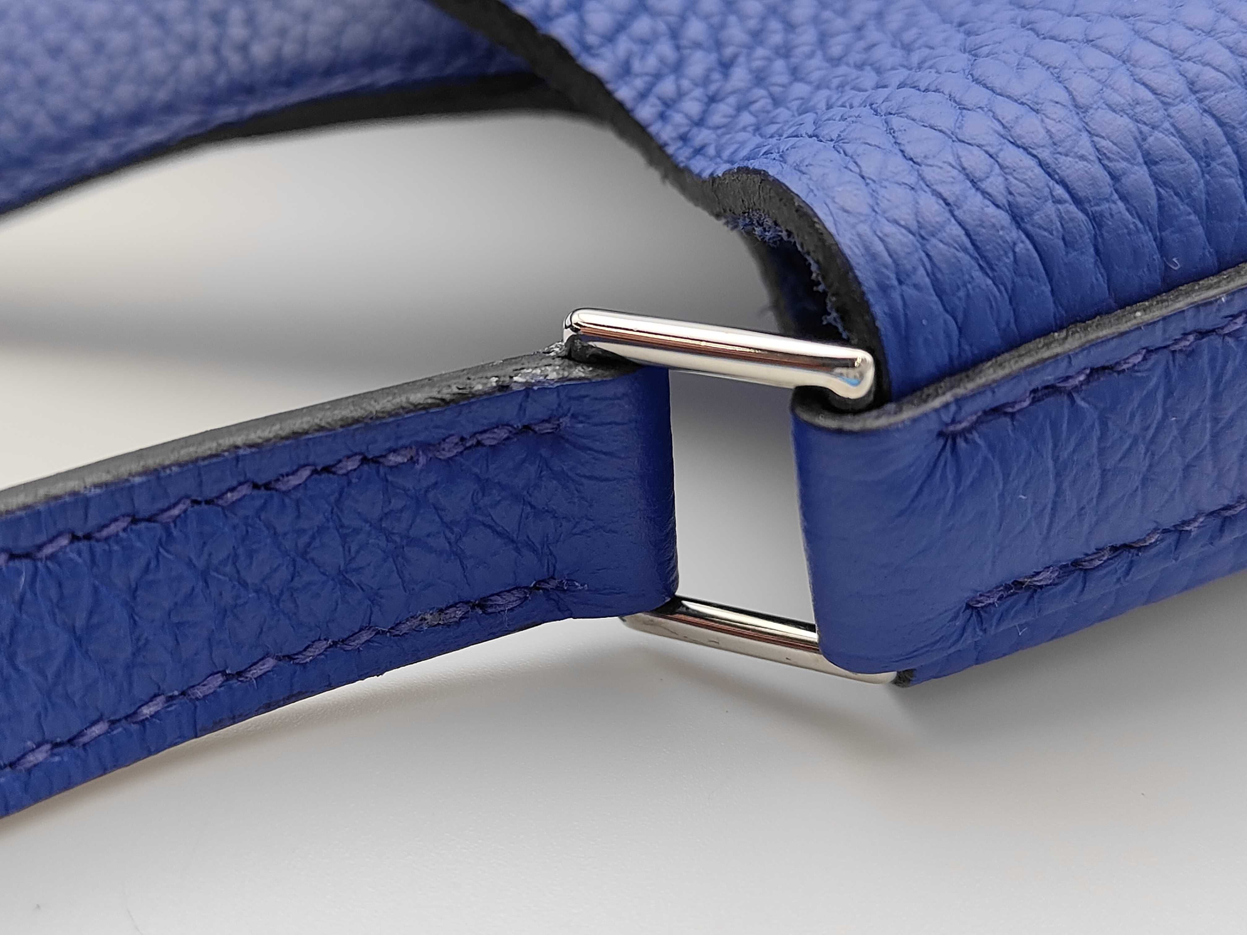 Picotin Lock 18 PM, Taurillon Clemence leather, Blue Electric, Silver hardware, U: 2022 model, Handbag — view 8