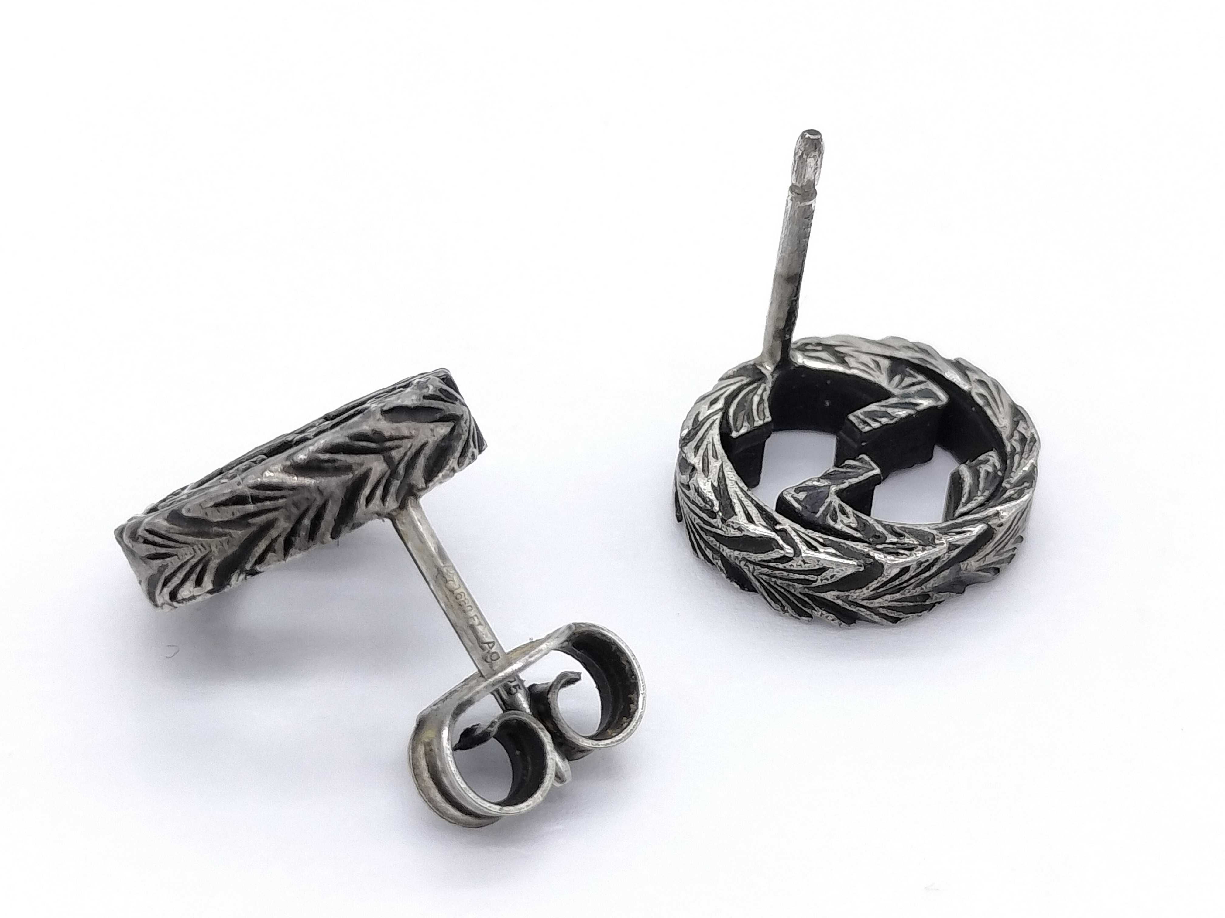 GG G logo earrings, SV925, 2.7g. — view 2