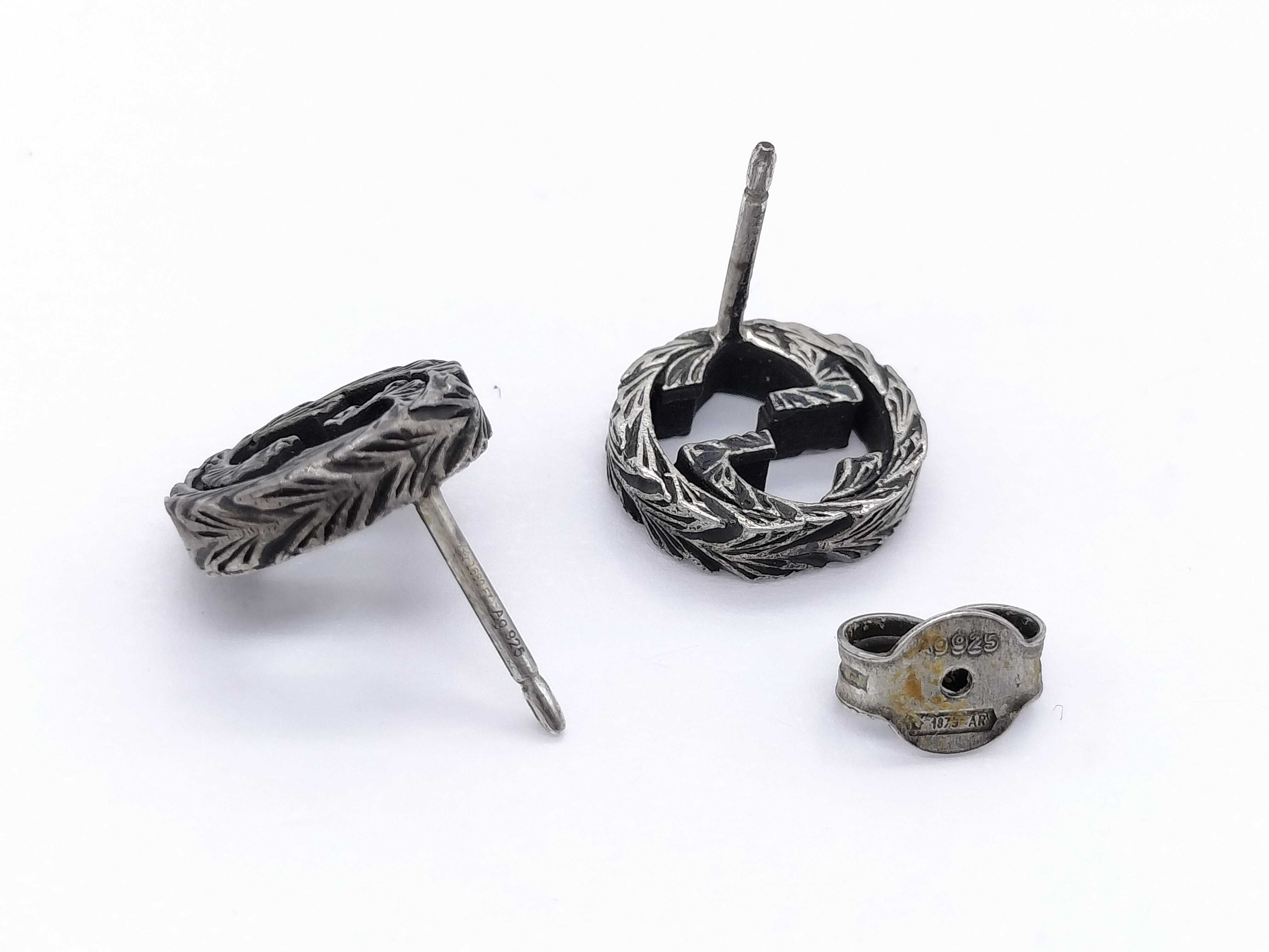 GG G logo earrings, SV925, 2.7g. — view 3