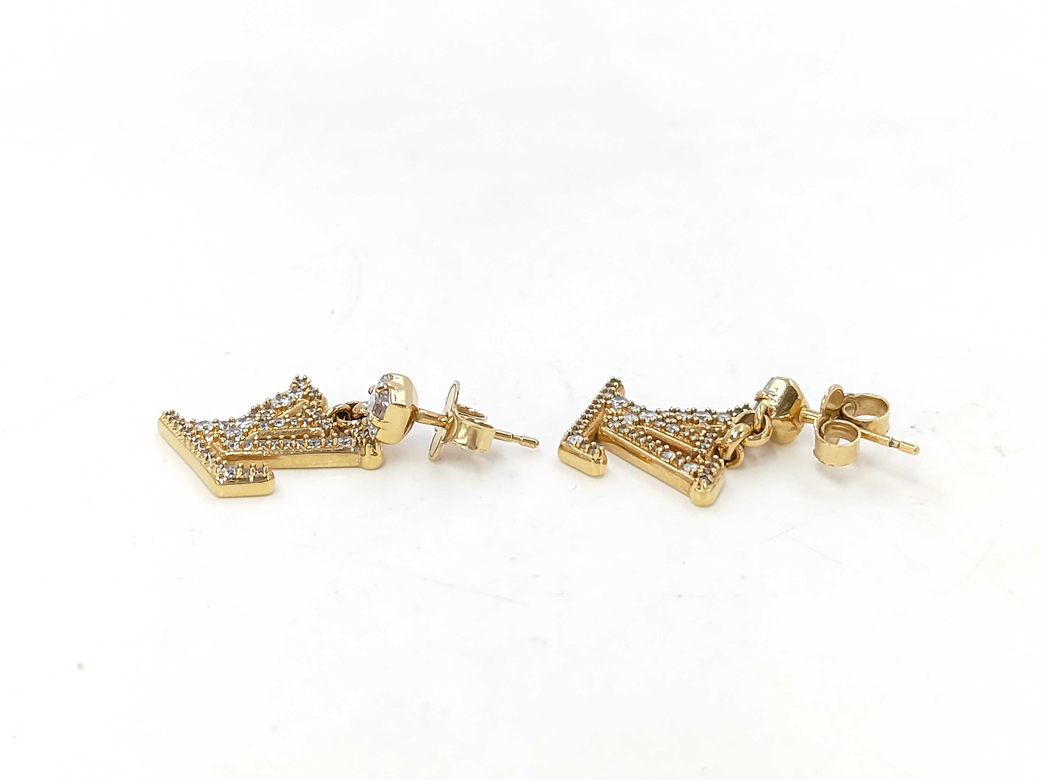 Lady LV Gold Earrings — view 2