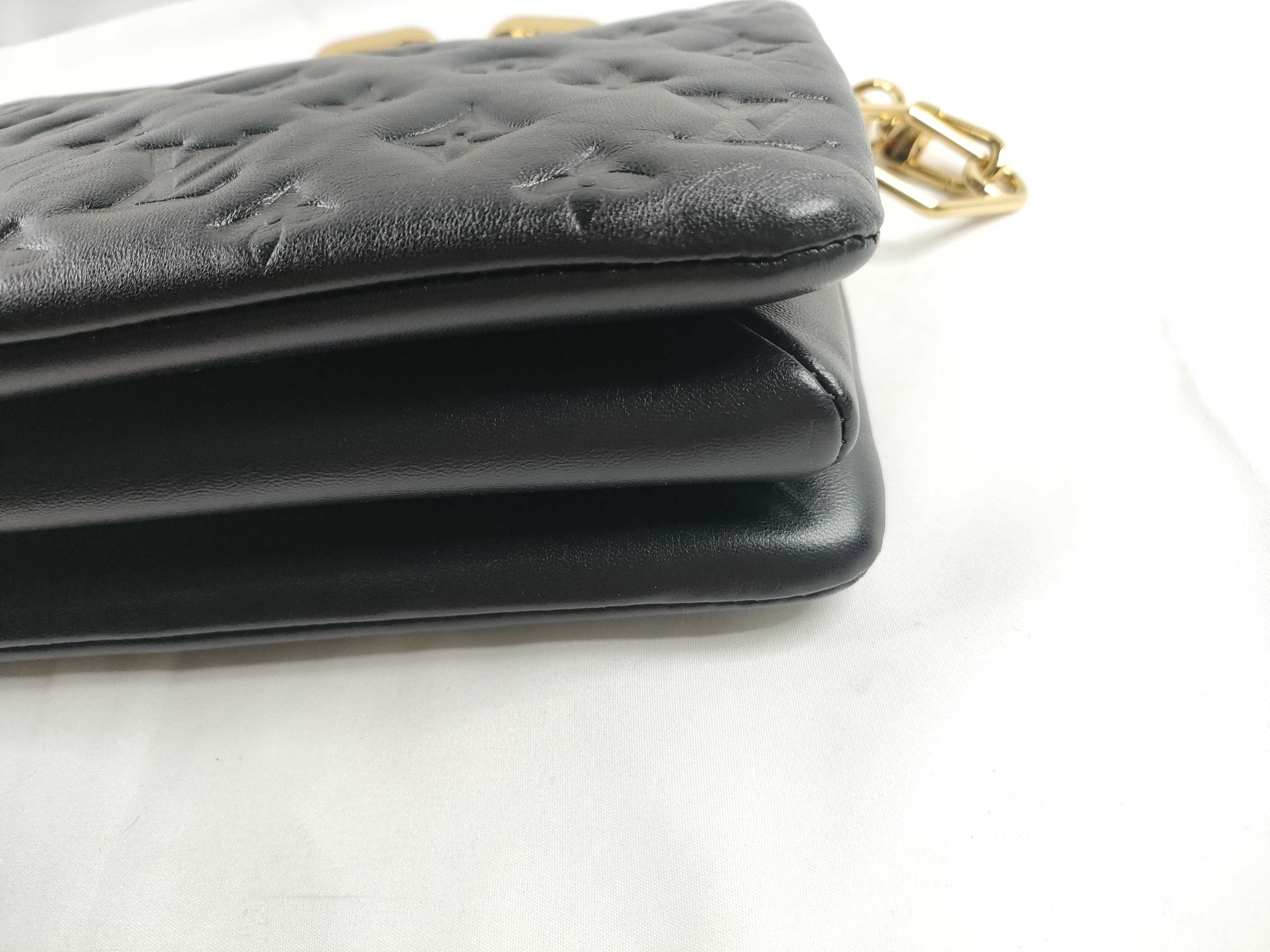 Coussin BB M21259 (IC chip detected) Monogram Lambskin Leather Black Shoulder Bag — view 5