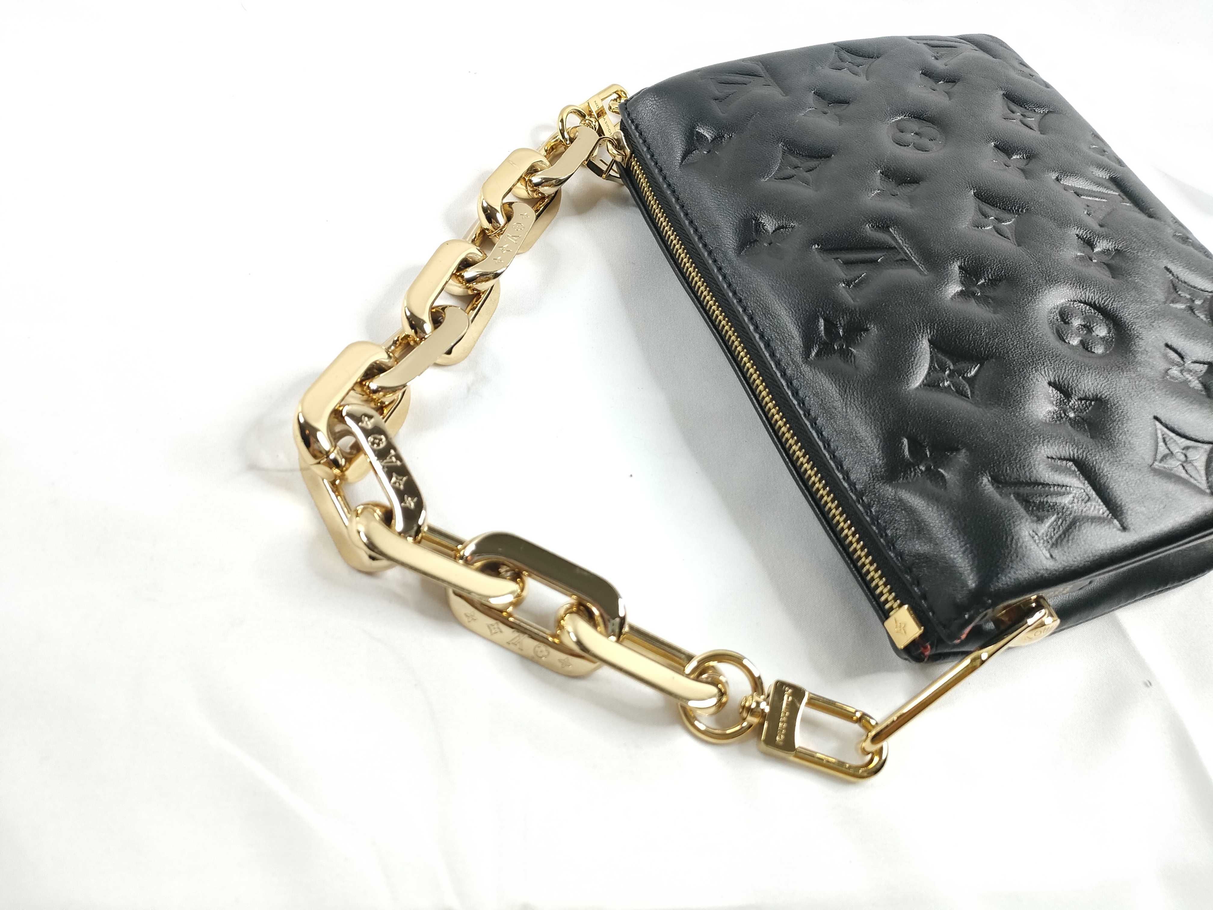 Coussin BB M21259 (IC chip detected) Monogram Lambskin Leather Black Shoulder Bag — view 6