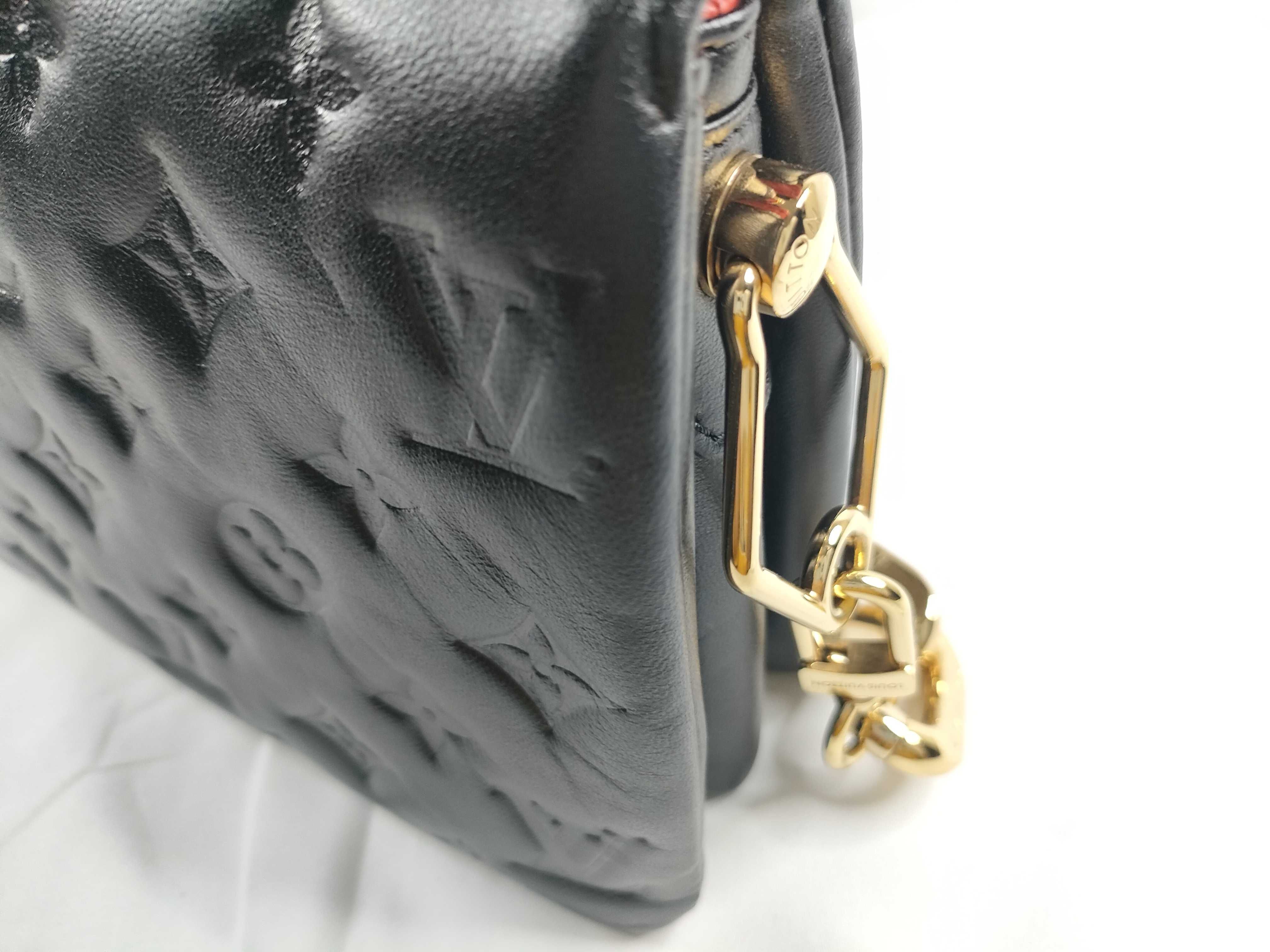 Coussin BB M21259 (IC chip detected) Monogram Lambskin Leather Black Shoulder Bag — view 7