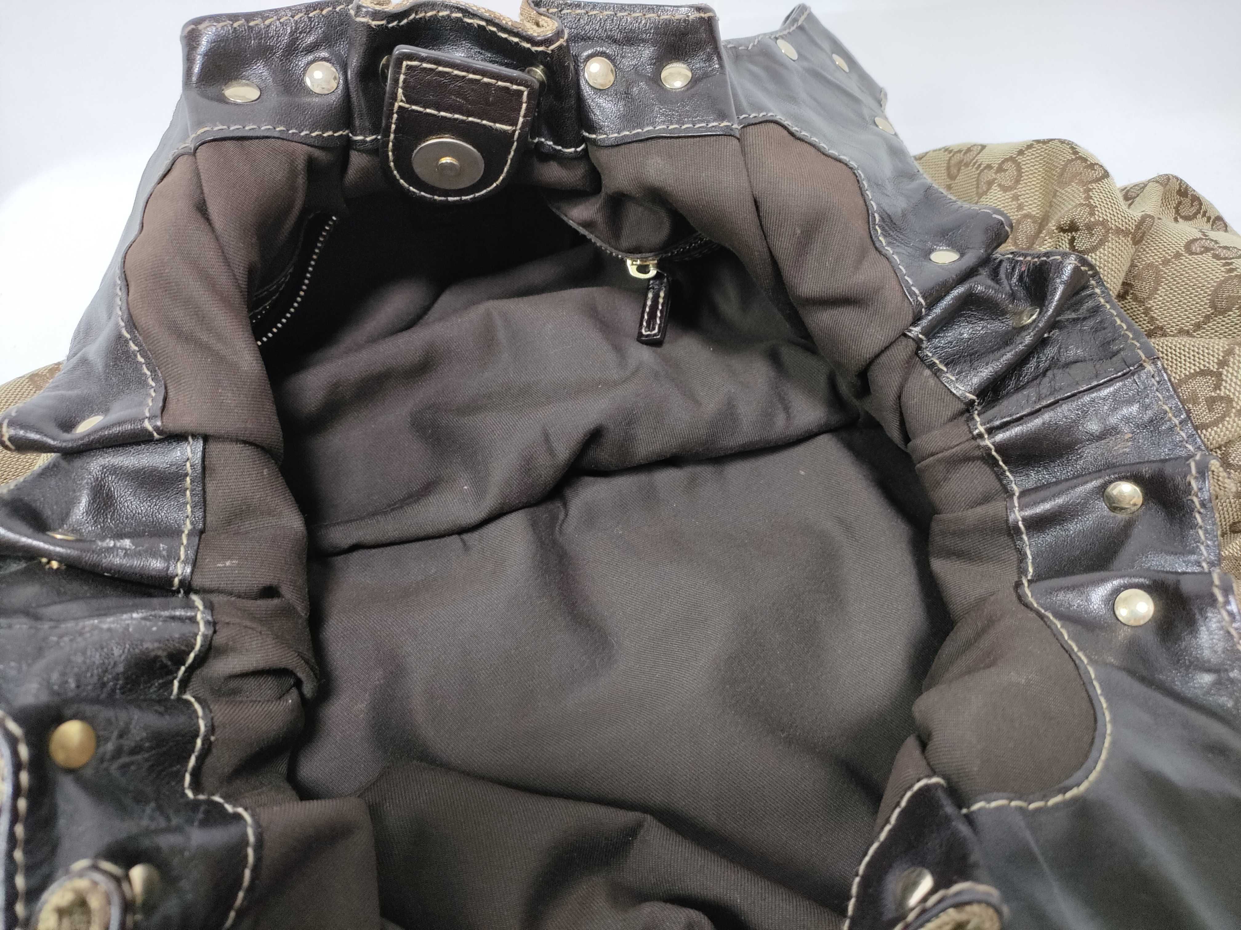 Brown Canvas Vintage Rivet Pumpkin Shoulder Bag — view 14