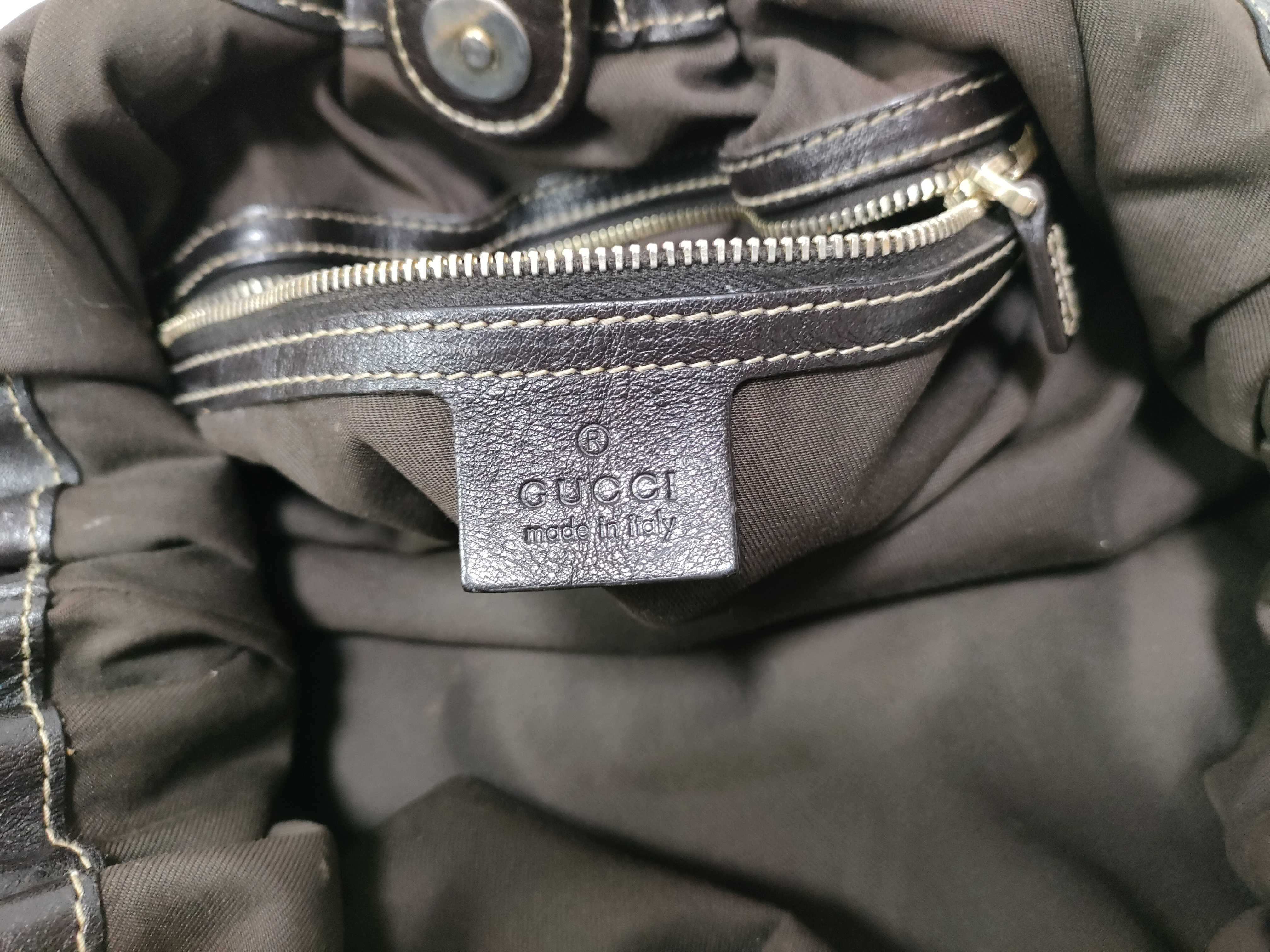 Brown Canvas Vintage Rivet Pumpkin Shoulder Bag — view 15