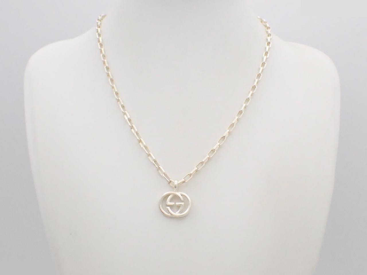 Interlocking G Chain Necklace, SV925, 22.6g — view 3