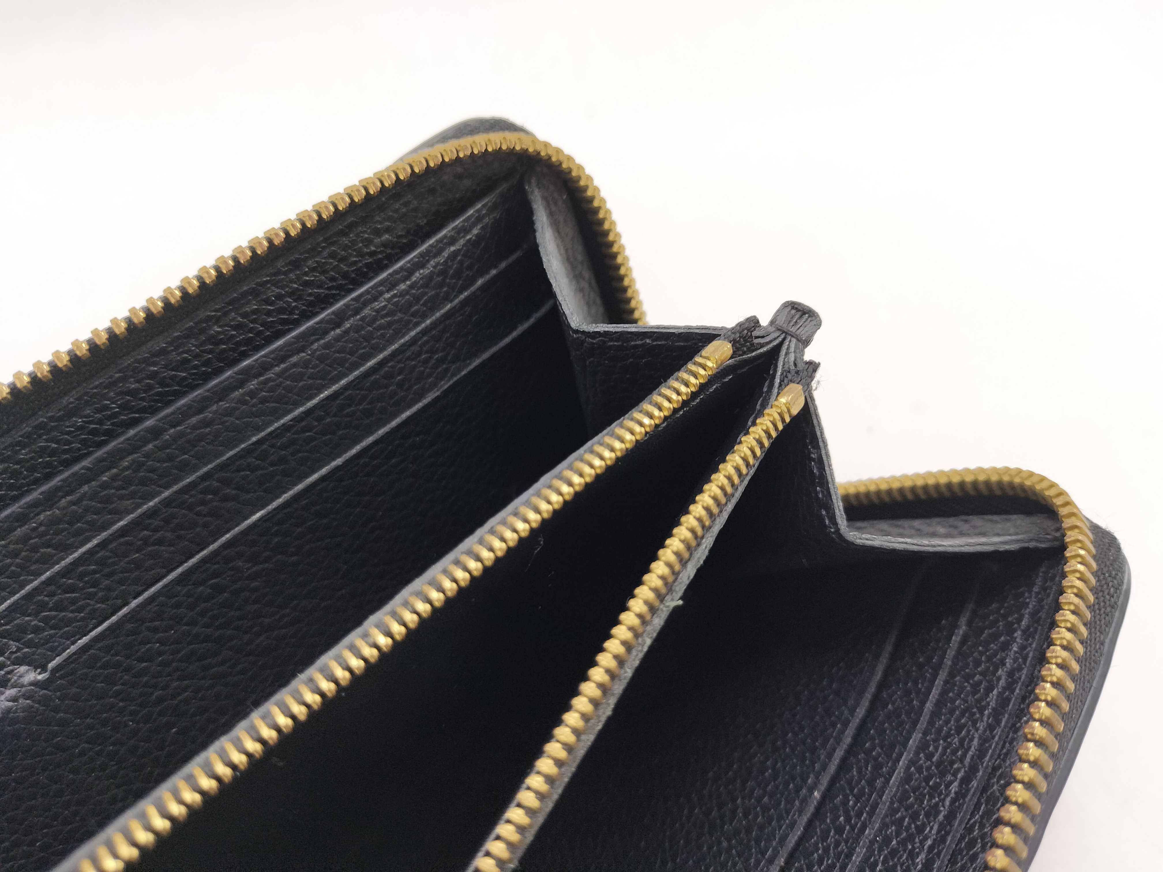 Monogram Empreinte Louis Vuitton Clemence Empreinte Noir Wallet — view 12