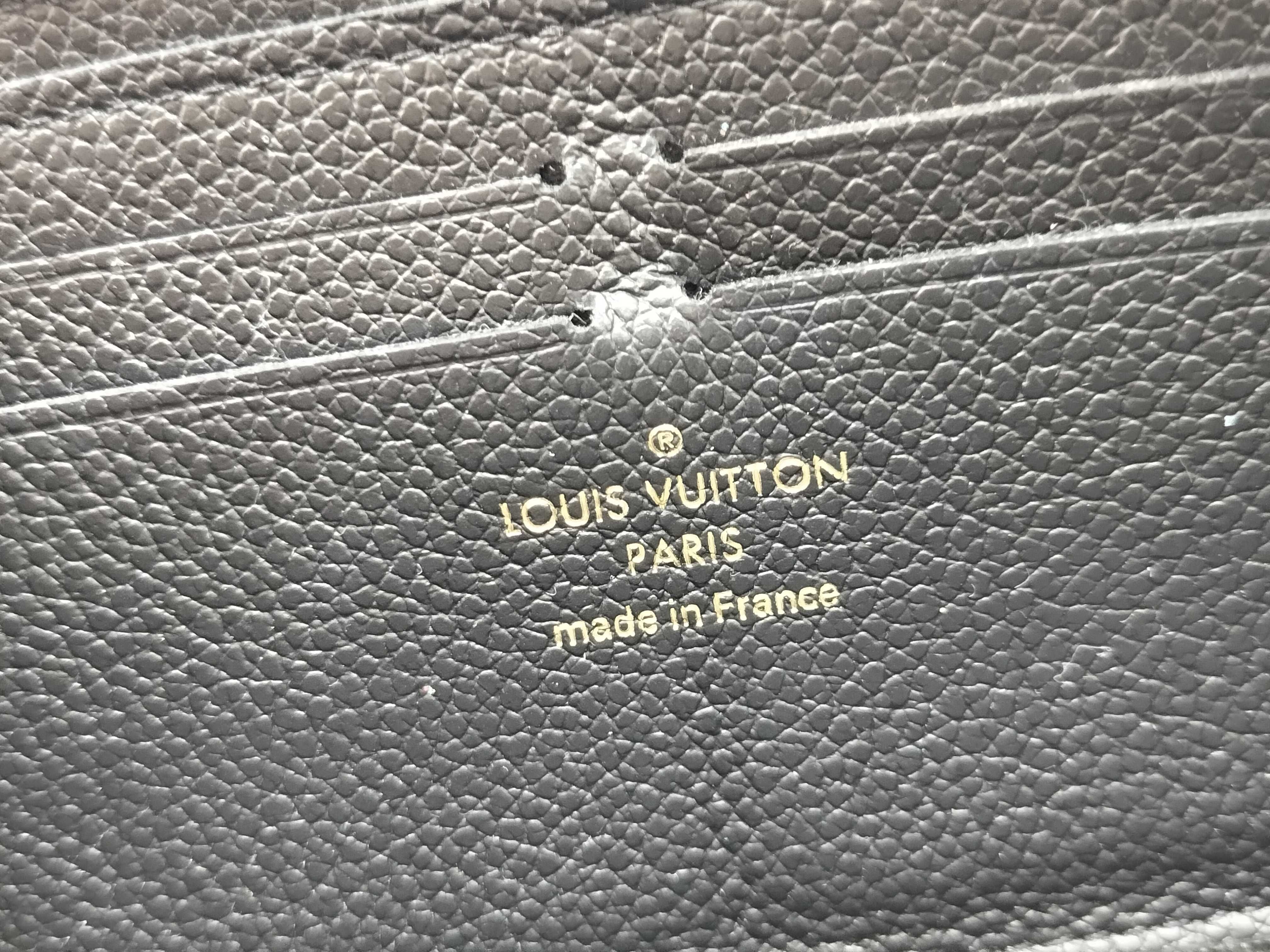 Monogram Empreinte Louis Vuitton Clemence Empreinte Noir Wallet — view 13