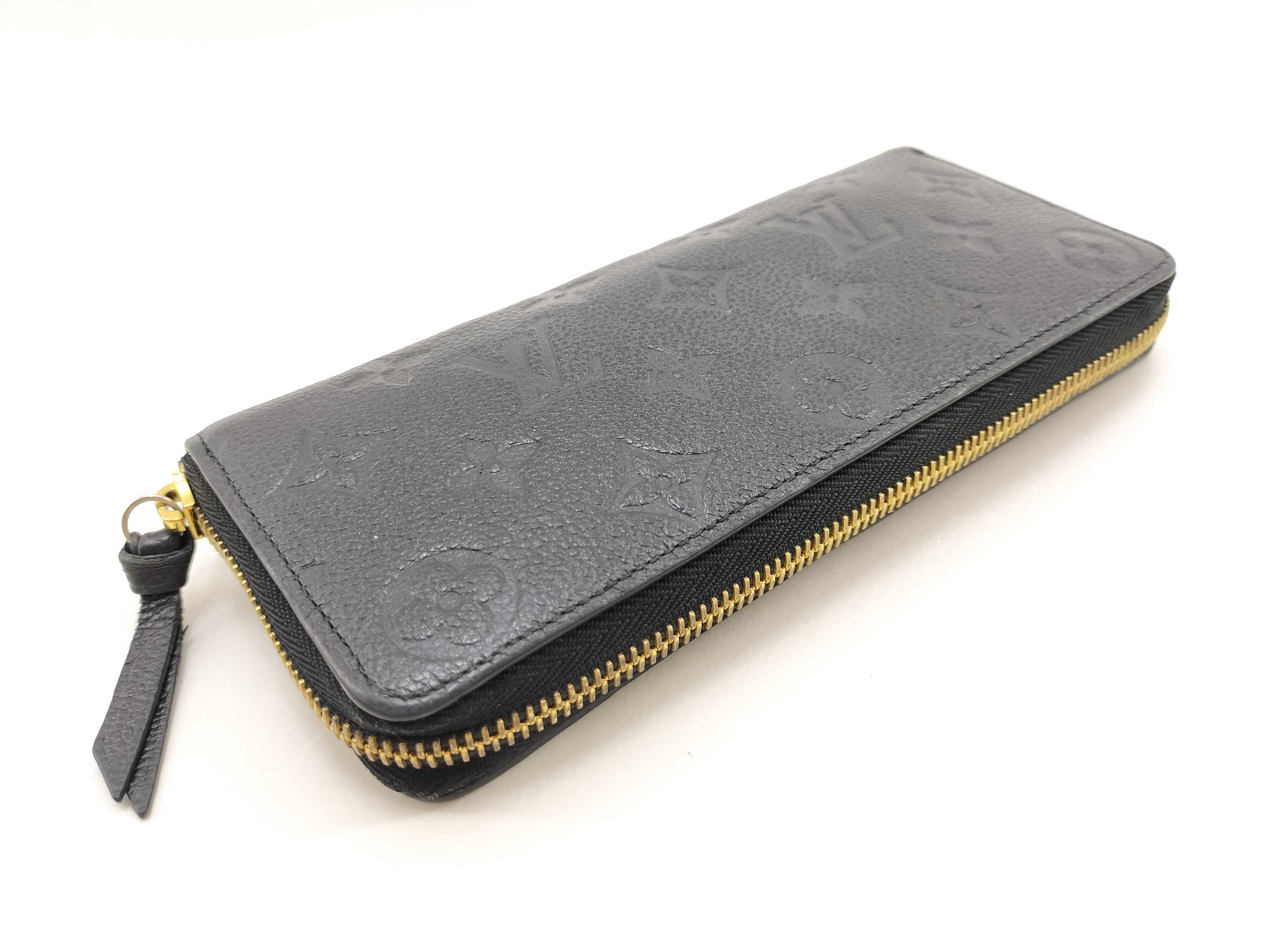 Monogram Empreinte Louis Vuitton Clemence Empreinte Noir Wallet — view 7