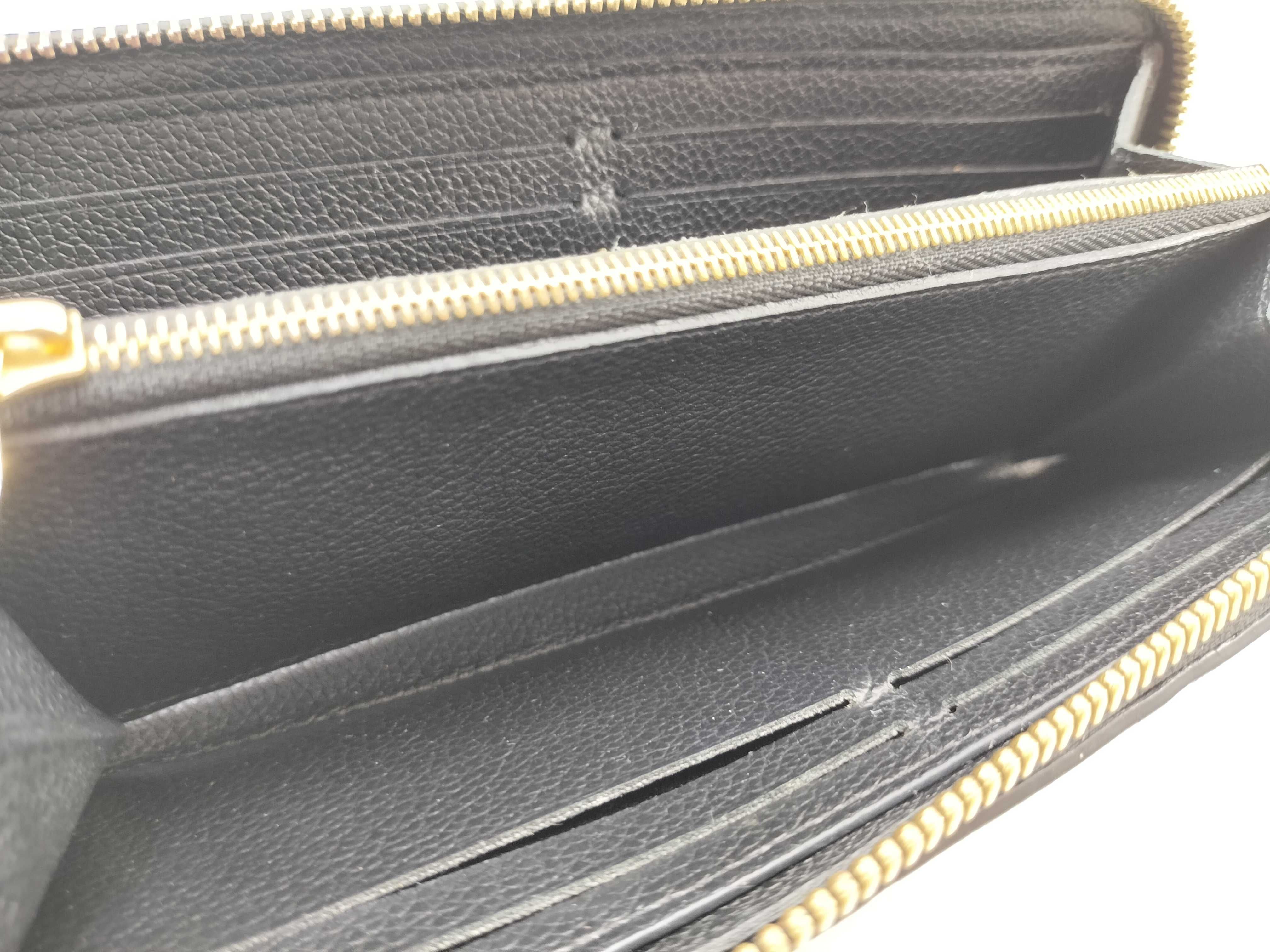 Monogram Empreinte Louis Vuitton Clemence Empreinte Noir Wallet — view 9
