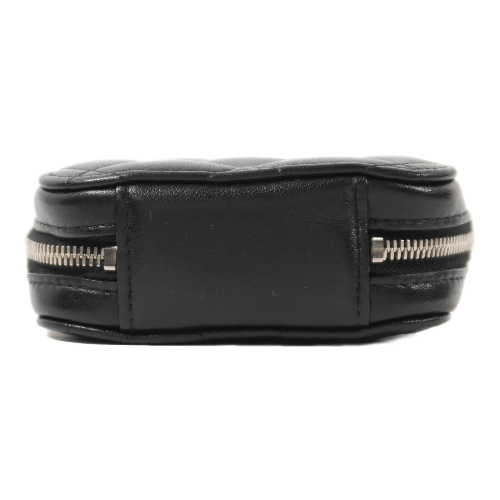 Black Lambskin Zip Around Phone Holder Bag — view 4