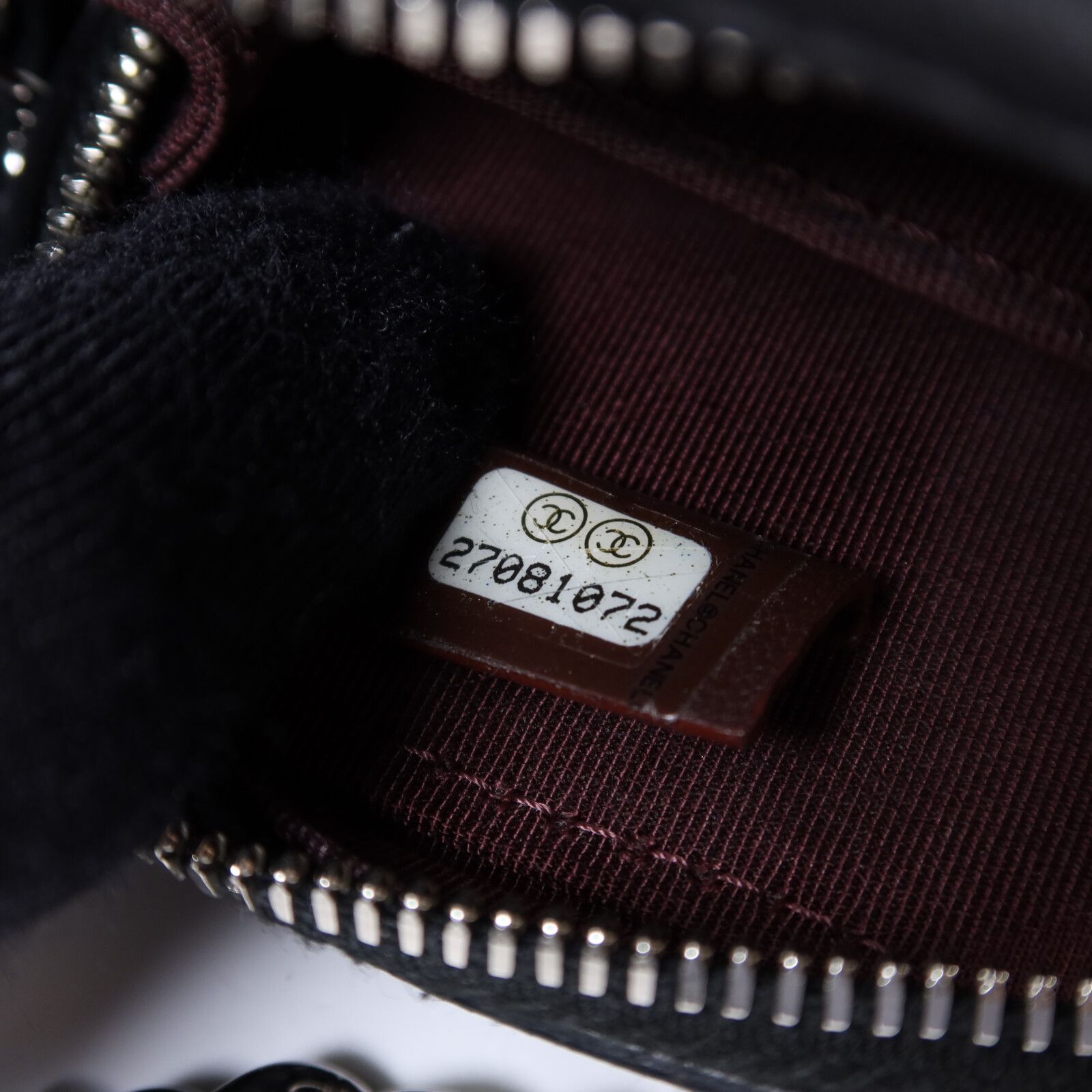 Black Lambskin Zip Around Phone Holder Bag — view 7