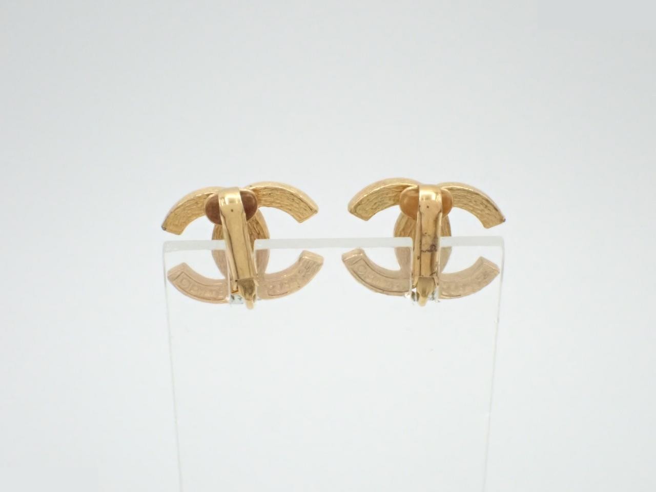 Coco Mark Gold Earrings — view 2