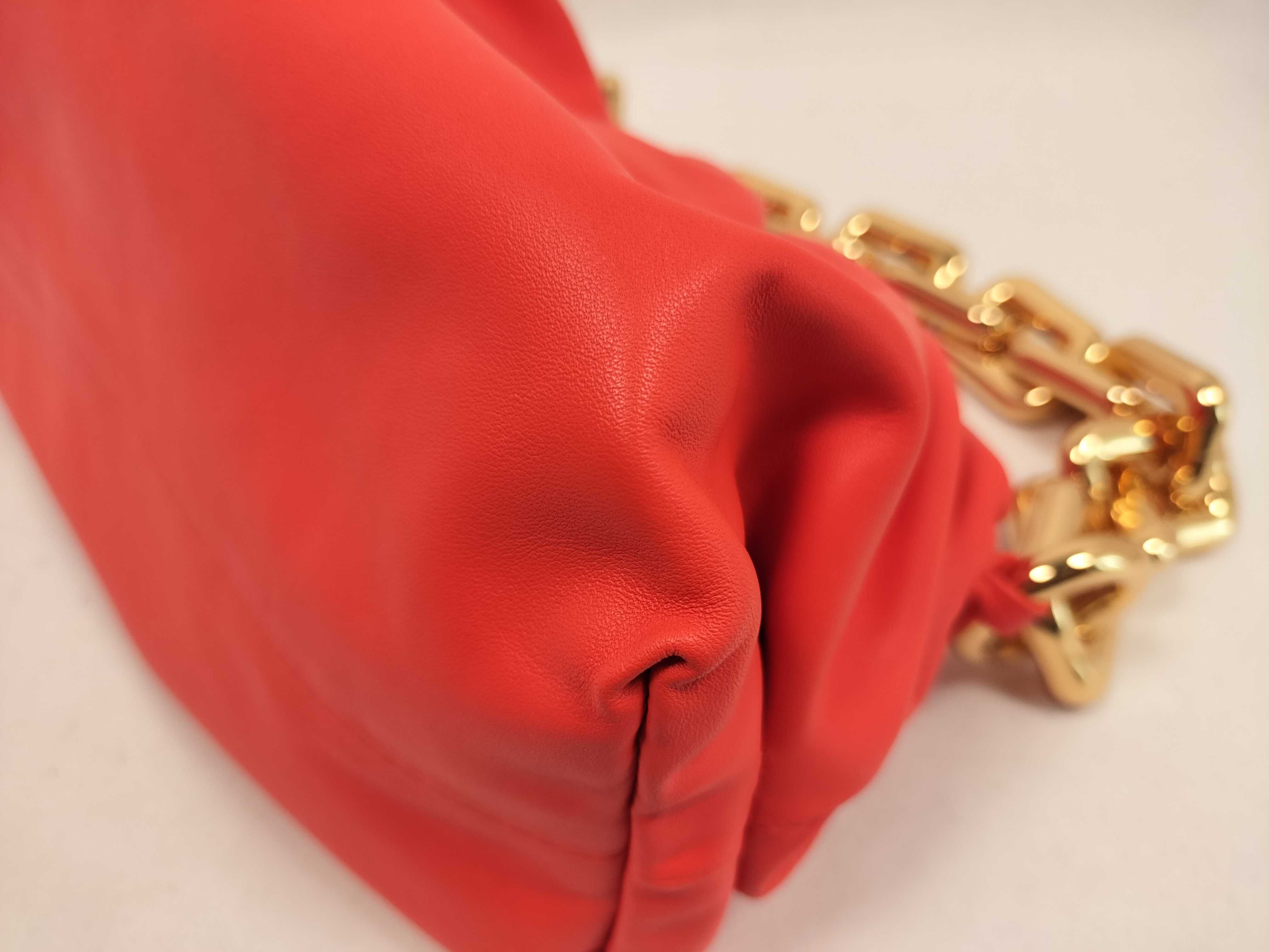 The Pouch Chain Shoulder Bag, Orange x Gold Hardware, Unused. — view 6